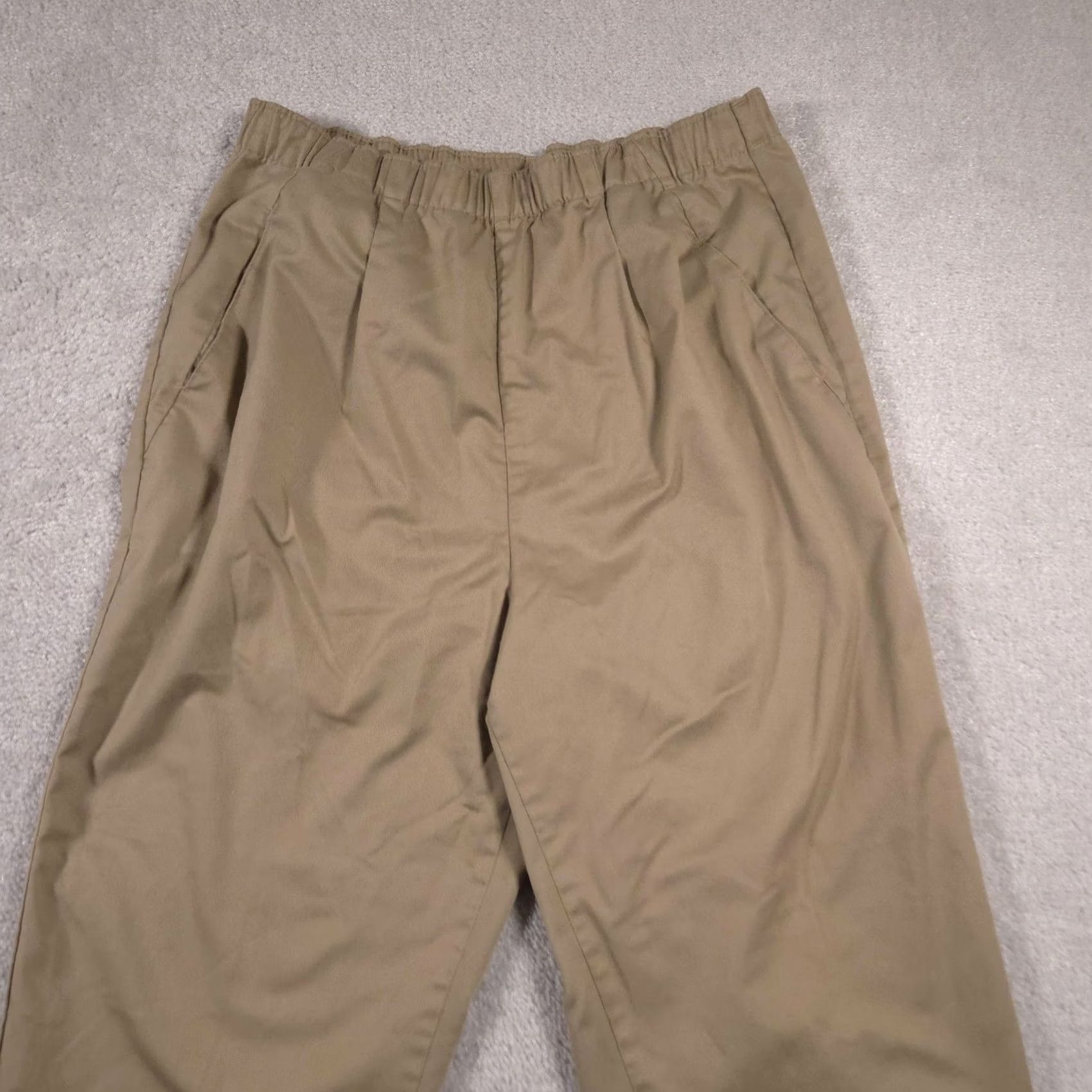 Levi's VINTAGE Levi's Travelers Pants Womens 16 Elastic Waist Easy Care Classic Fit Khaki Beige 24.5in Inseam Women's Pants Size 38" / US 16 / IT 52 - 3 Thumbnail