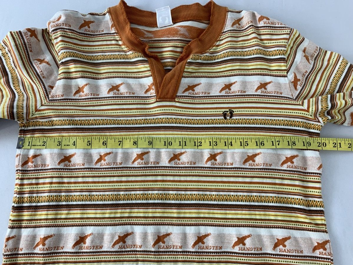 Hang Ten 90s Hang Ten Henley Neck Longsleeve Striped Tee Tshirt Size US M / EU 48-50 / 2 - 9 Thumbnail
