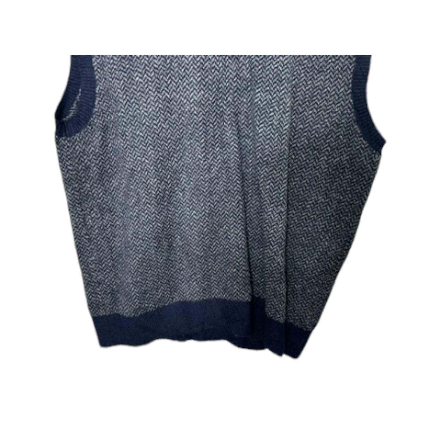 Old Navy Old Navy Blue & Gray Cotton V-Neck Sweater Vest Men's XL Size US XL / EU 56 / 4 - 5 Thumbnail