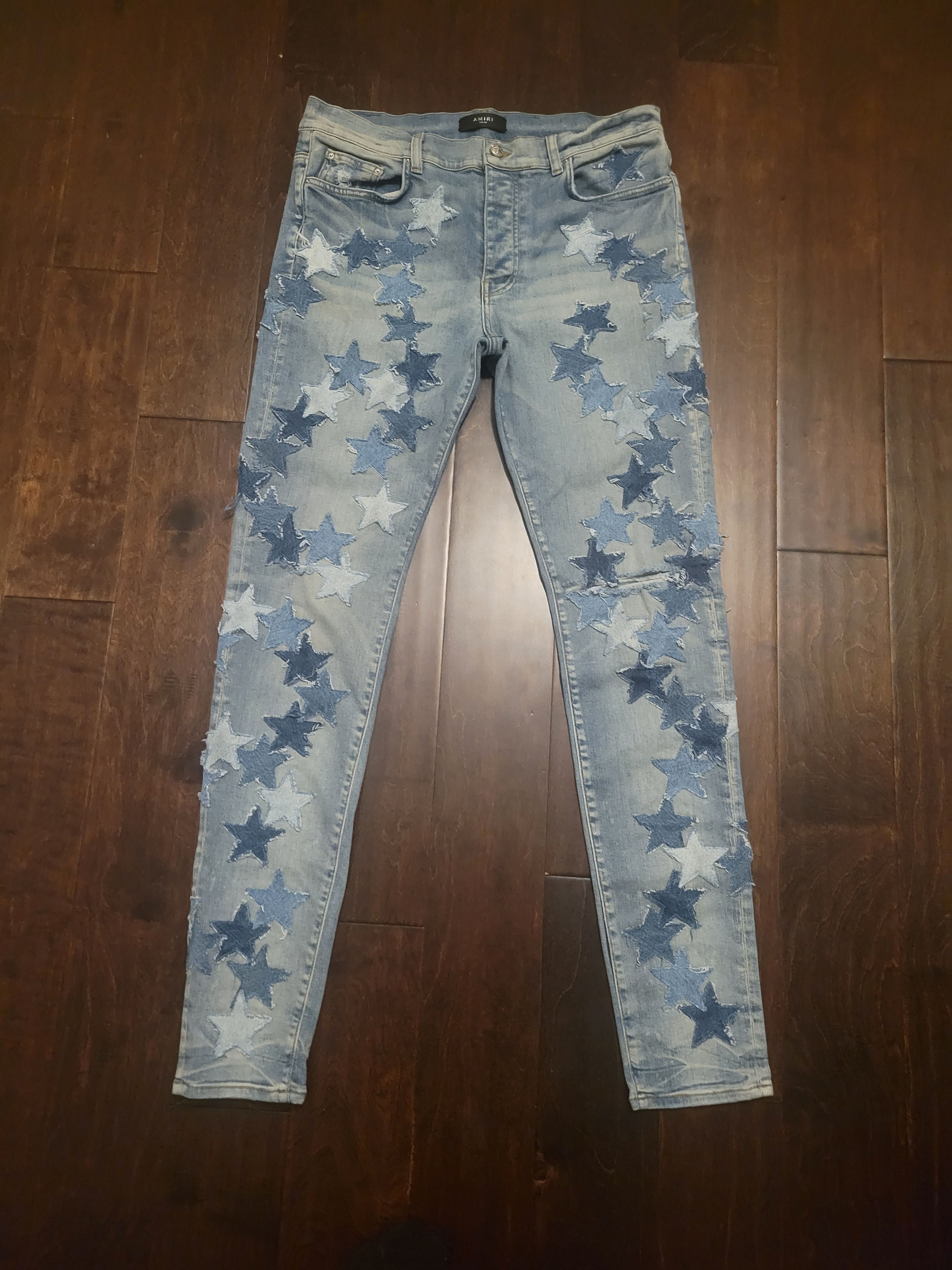 Amiri Amiri Chemist Denim Blue White Patch Blue Jeans Sz 36 Size US 36 / EU 52 - 1 Thumbnail