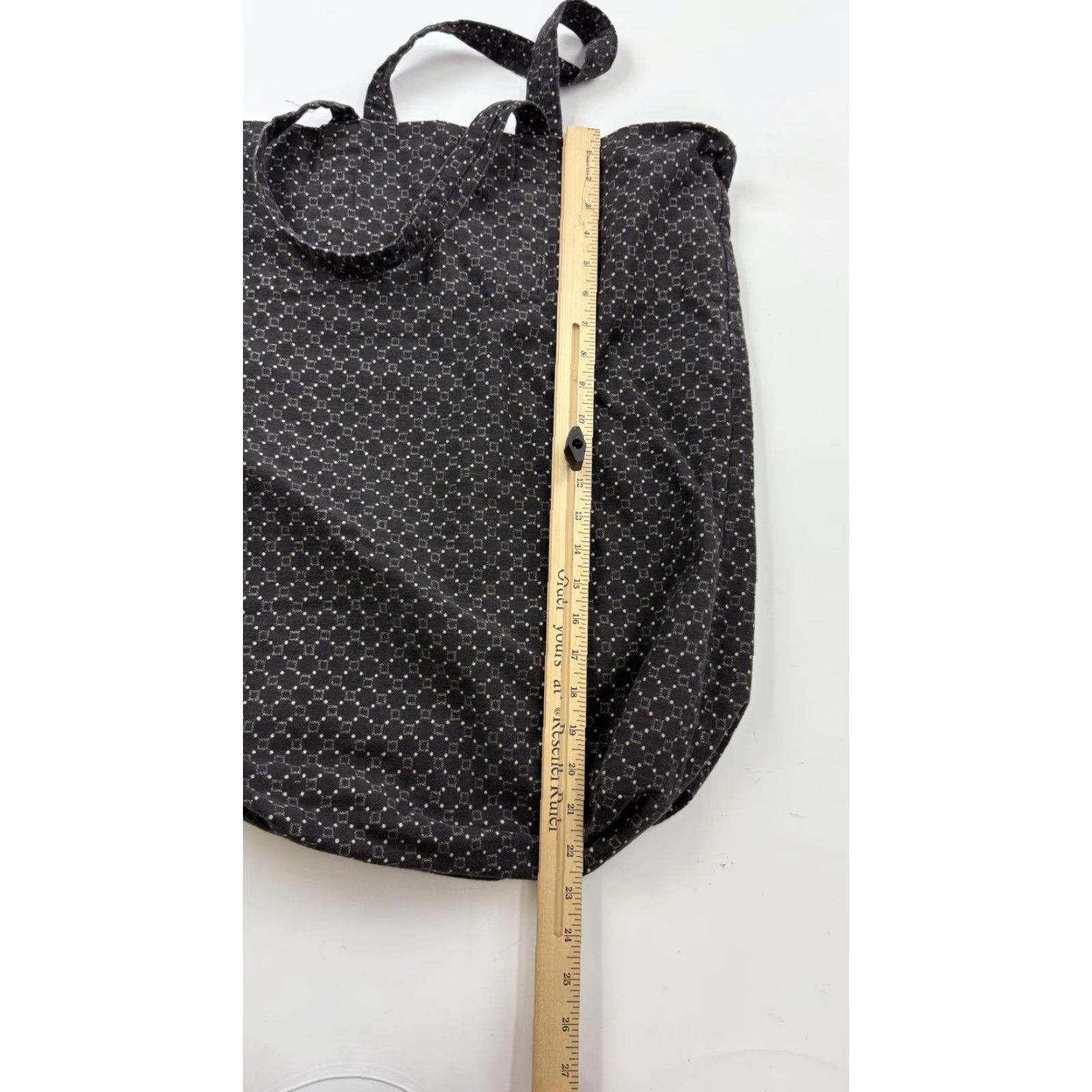 Ralph Lauren Ralph Lauren Large Black White Geometric Print Canvas Tote Bag Carryall Women Size ONE SIZE - 4 Thumbnail