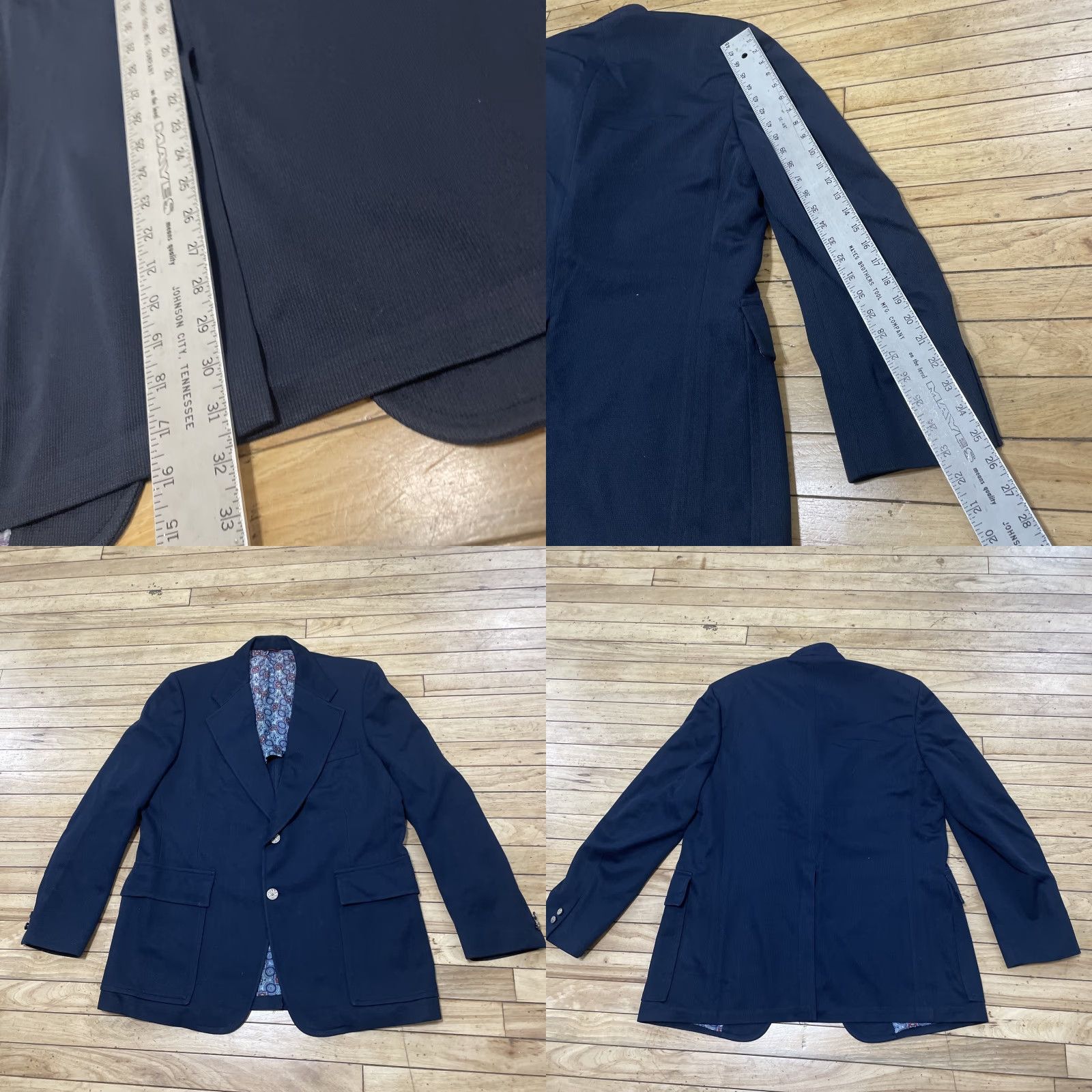Hart Schaffner Marx Hart Schaffner Marx Blazer Men 44R Blue Vtg Jack Nicklaus Scioto Silverwood Coat Jacket Coat Size 44R - 9 Thumbnail