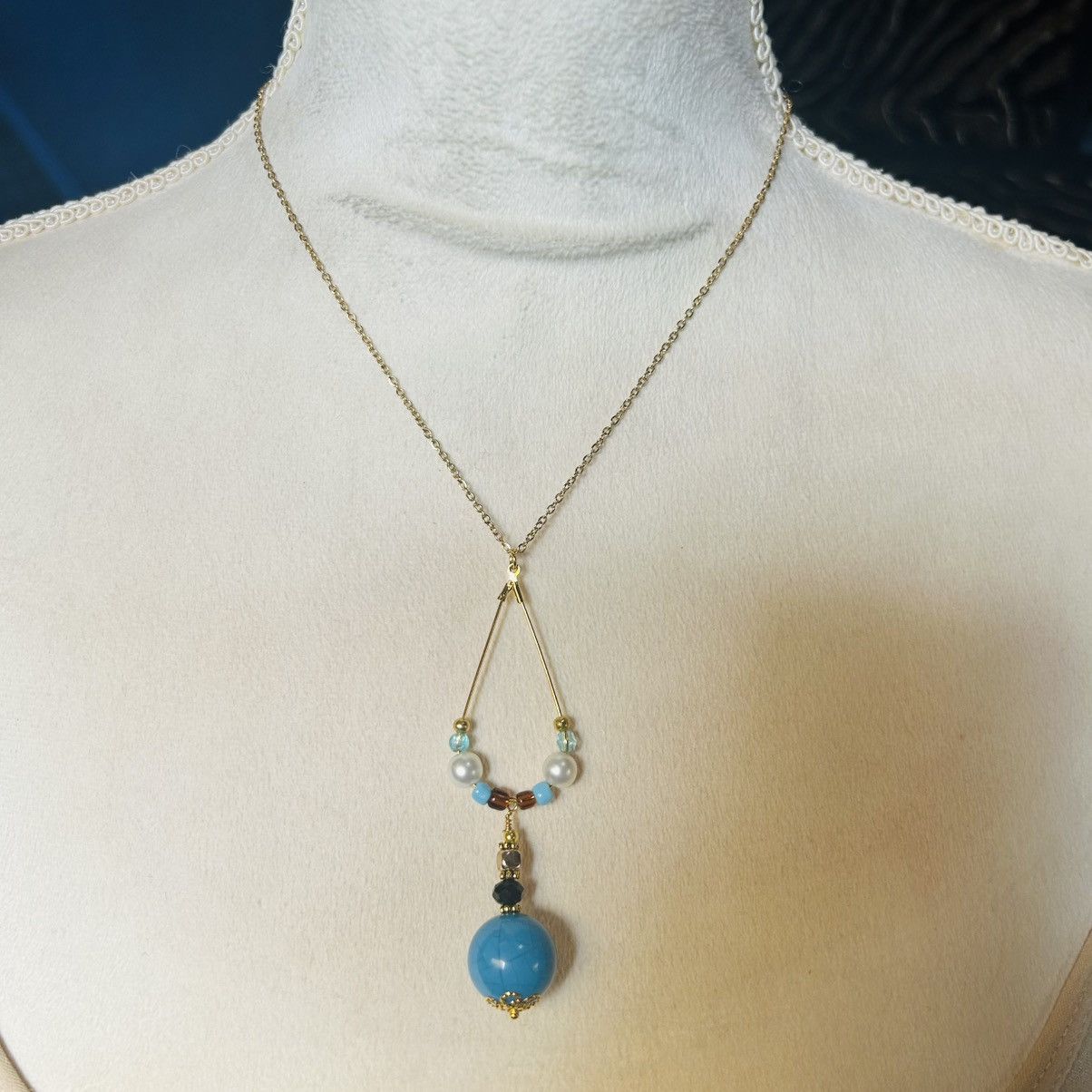 Handmade Handcrafted vintage bead changeable charm pendant necklace Size ONE SIZE - 3 Thumbnail