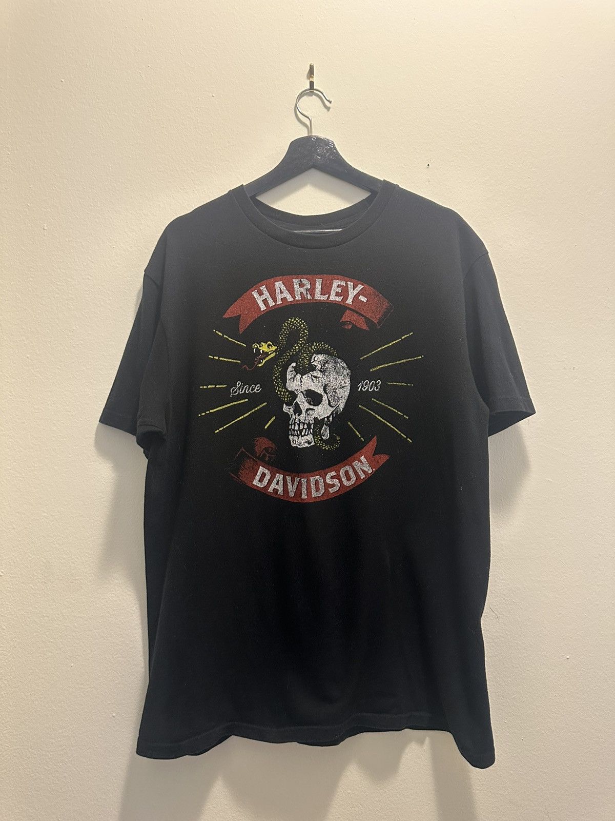 Harley Davidson Vintage Harley-Davidson Skull Snake Tee – Texas L Size US L / EU 52-54 / 3 - 1 Thumbnail