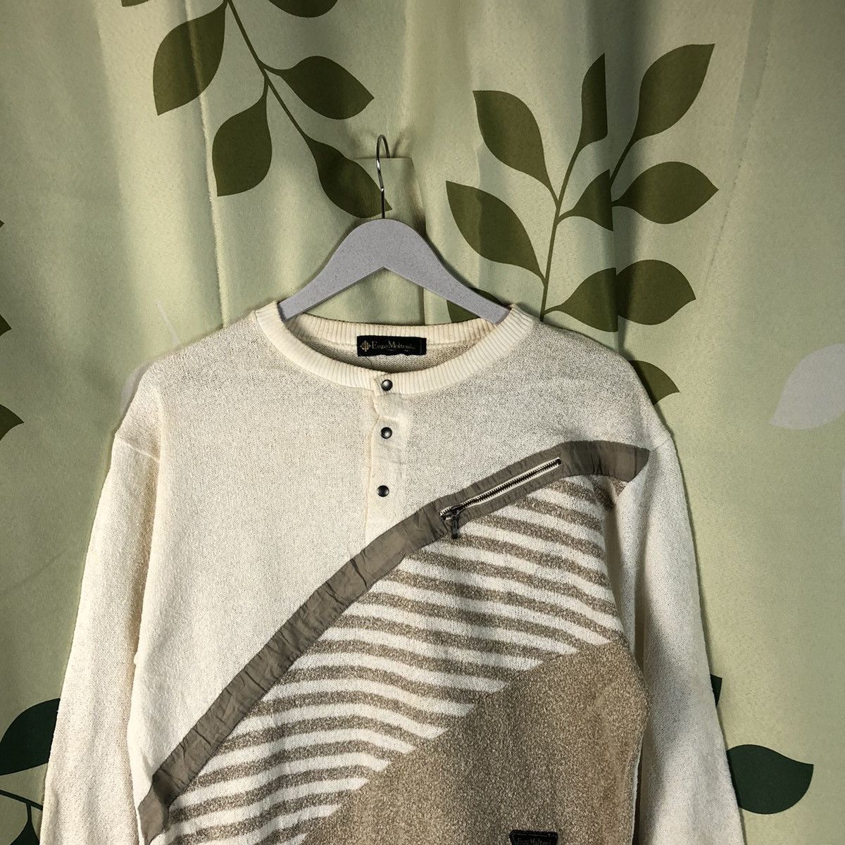 Vintage Enzo Molteni White vintage Sweatshirt #7422 Size US M / EU 48-50 / 2 - 2 Thumbnail