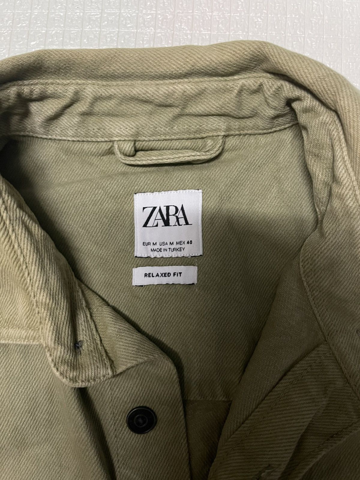 Zara ZARA men’ Military Overshirt Olive Green Size US M / EU 48-50 / 2 - 10 Thumbnail