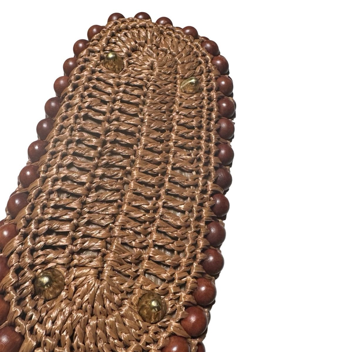 Vintage Vintage Jana 1960s Wooden Beaded Clutch Purse Bag Brown Size ONE SIZE - 5 Thumbnail
