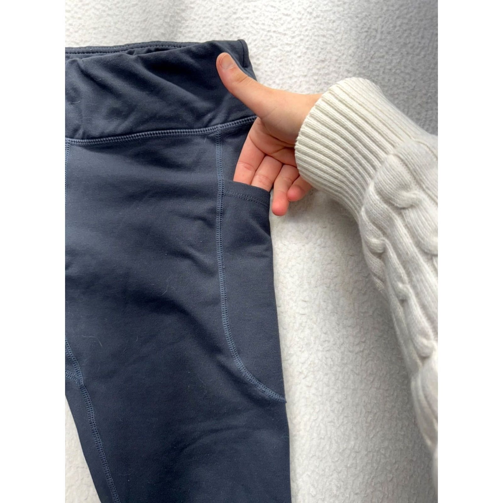 Vintage Baleaf Leggings Women's L Compression with Side Pockets Gray Slate #9557 Size 36" / US 14 / IT 50 - 3 Thumbnail