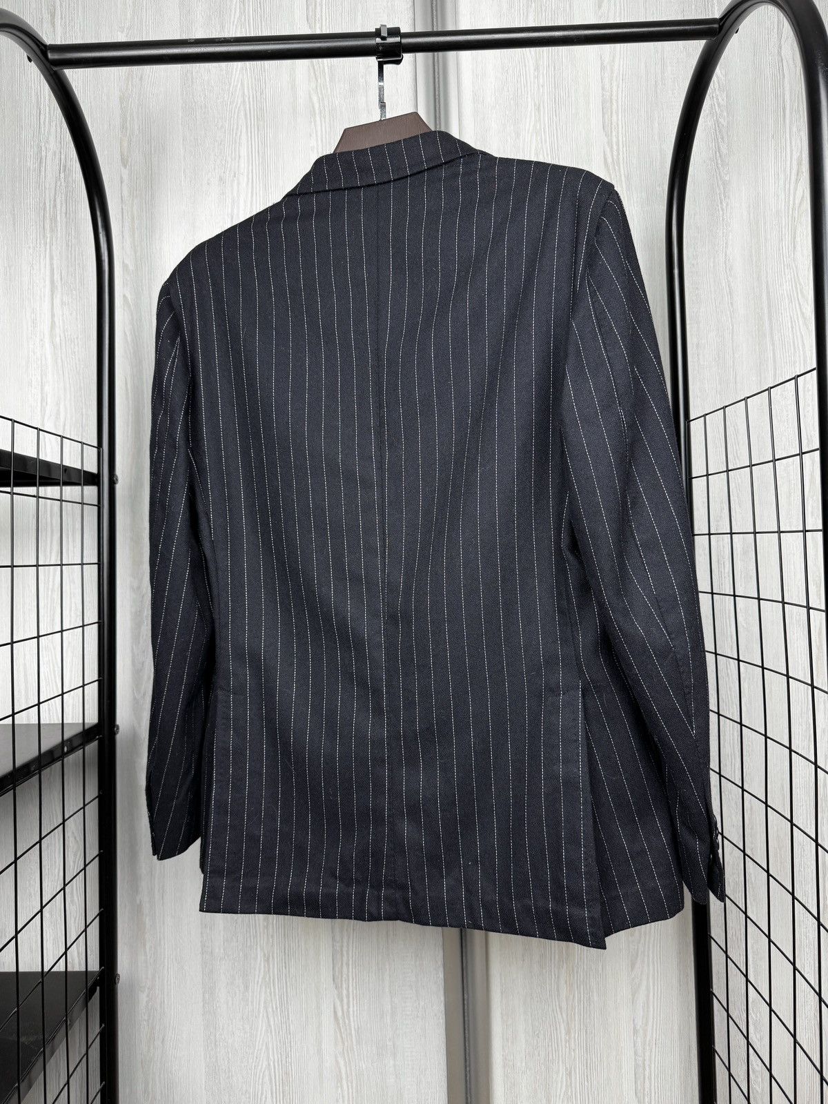Salvatore Piccolo Salvatore Piccolo Napoli navy blue pinstripe handmade blazer Size 40R - 6 Thumbnail