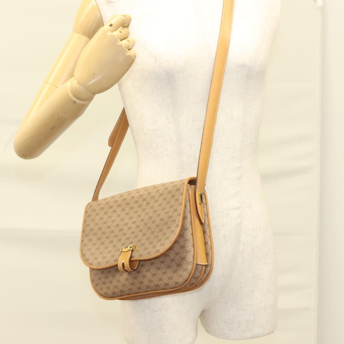 Gucci GUCCI Micro GG Supreme Shoulder Bag Pvc Beige Gold Size ONE SIZE - 25 Thumbnail