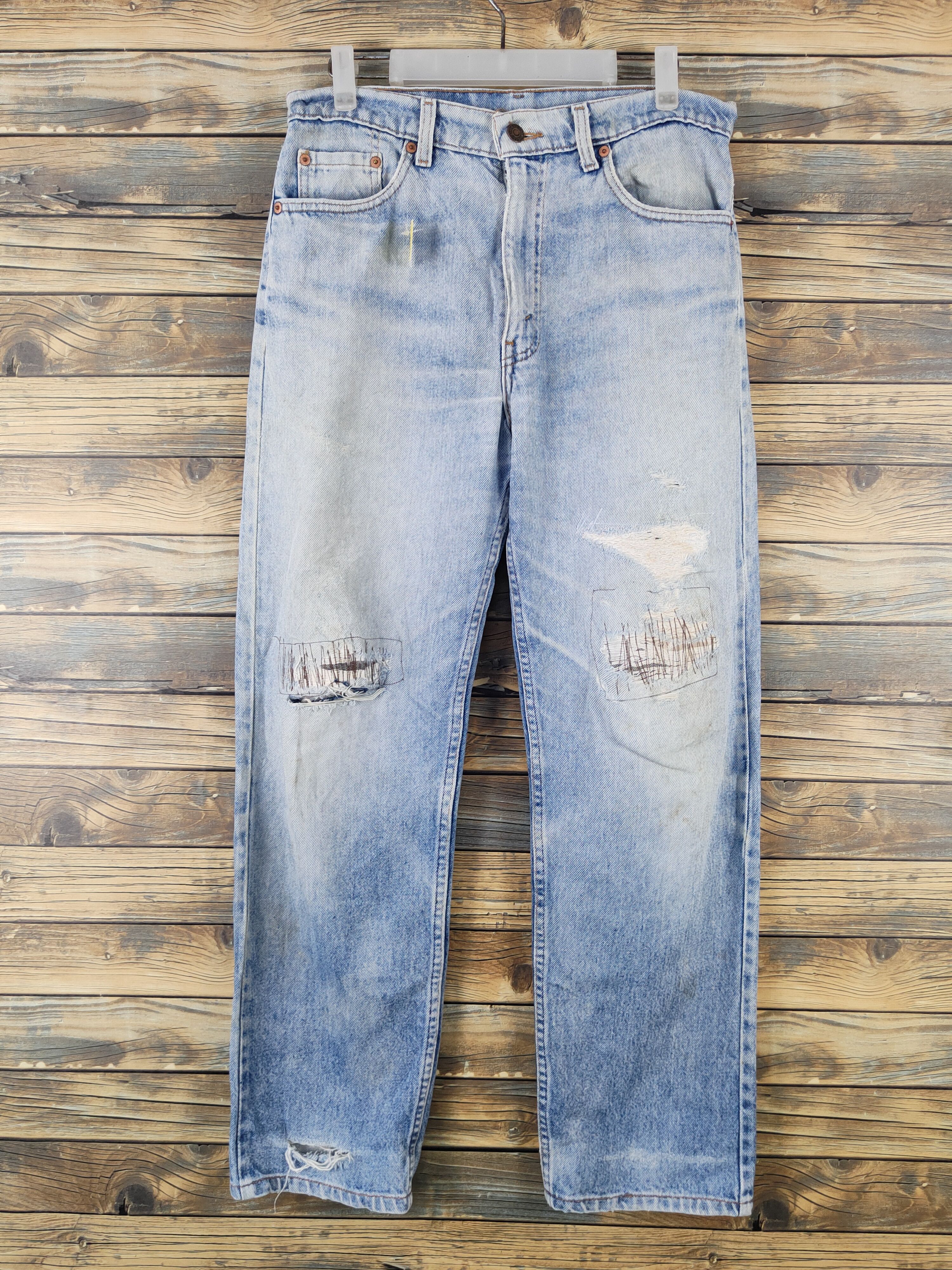 Levi's 510 Levi's Blue Distressed Ripped denim Jeans #W2078 Size US 33 - 1 Thumbnail