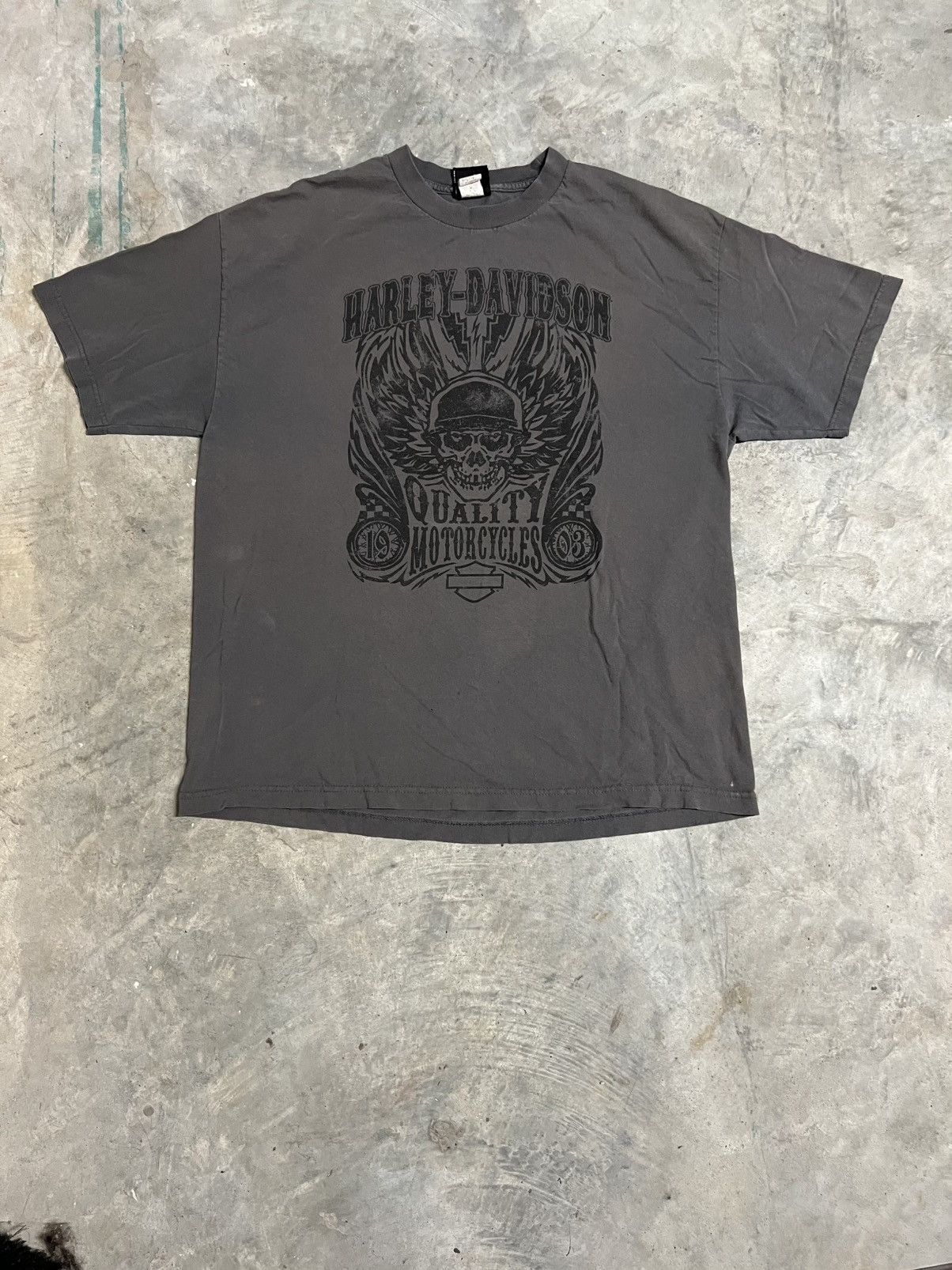 Harley Davidson black and gray, Harley Davidson T Shirt Size US XL / EU 56 / 4 - 2 Thumbnail
