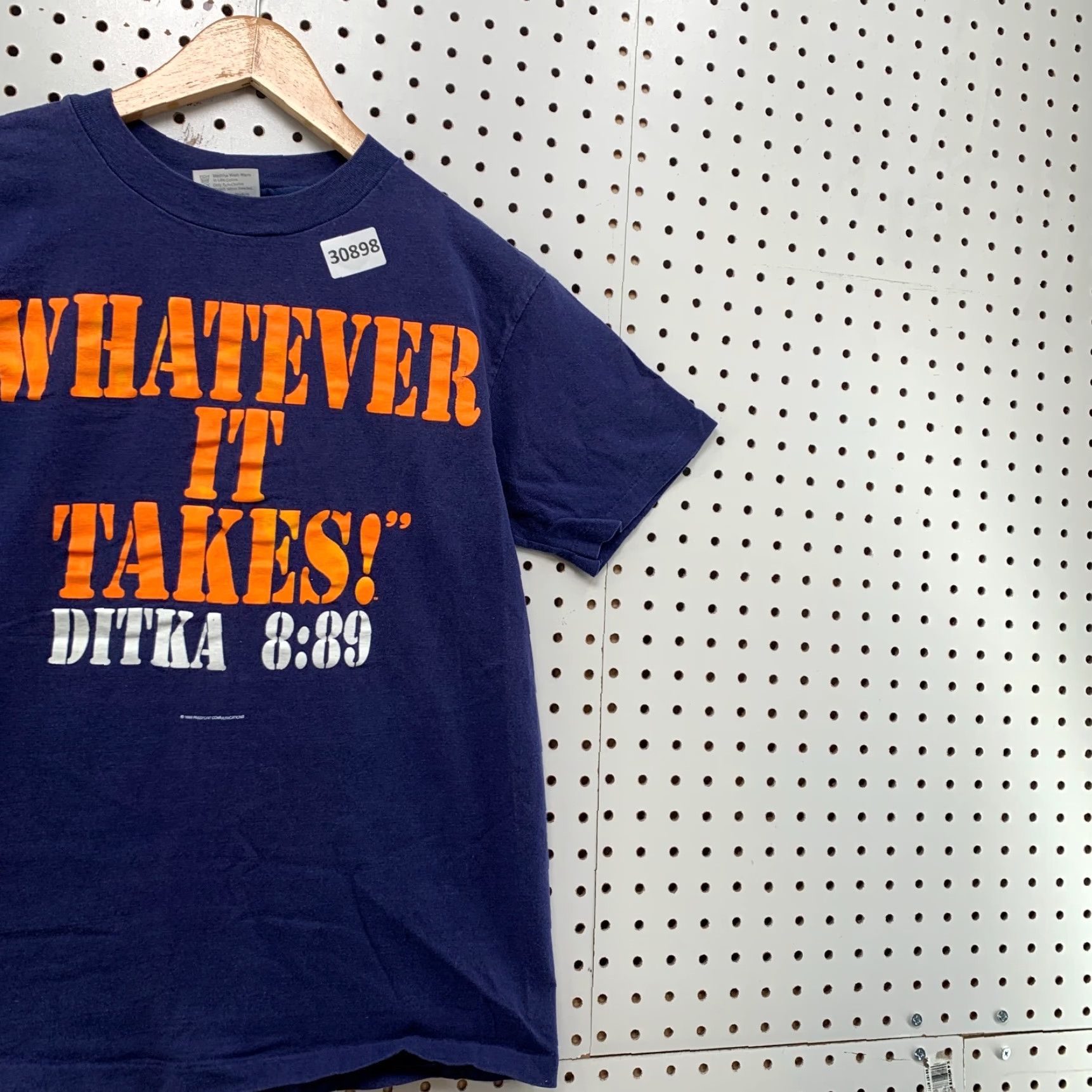 Hanes Vintage Chicago Bears DITKA Quote Shirt 80s - Hanes T-Shirt - Small - Blue - Cotton - Unisex Adults - 18X24 - USA - 80s Sports Size US S / EU 44-46 / 1 - 4 Thumbnail