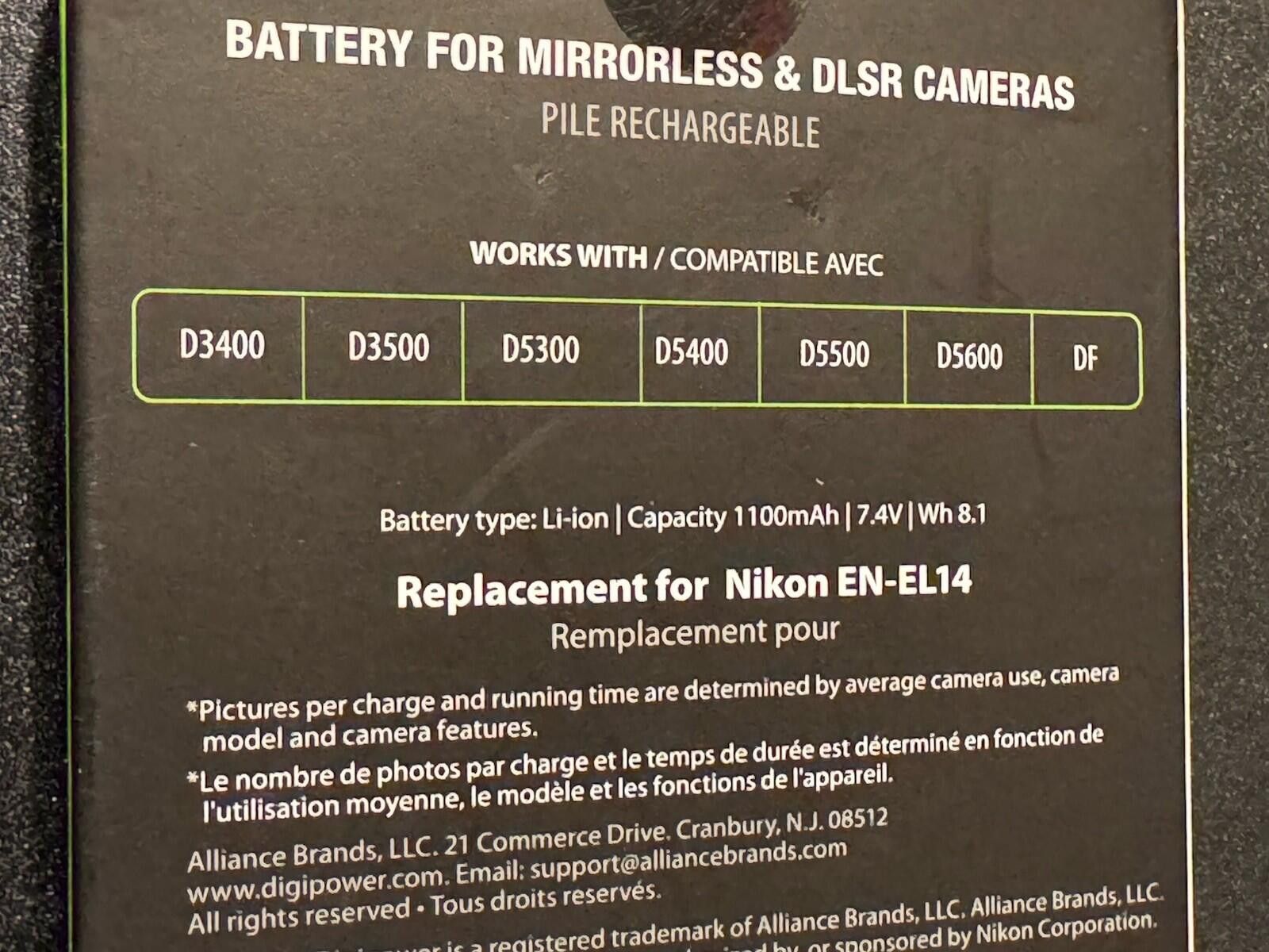 Other Digipower Re-Fuel Li Battery for Nikon EN-EL14 [2234-35] Size ONE SIZE - 3 Thumbnail