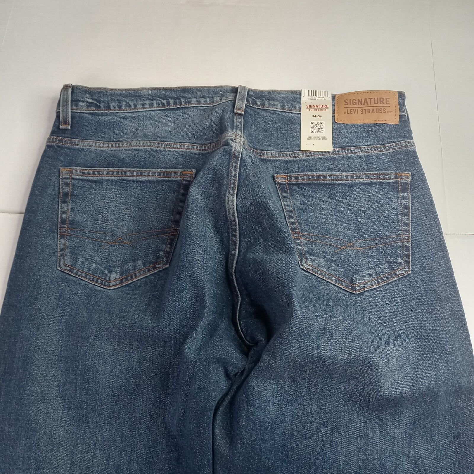 Levi's Signature By Levi's Loose Jeans Men's 34x34 Blue Denim Flex Size US 34 / EU 50 - 8 Thumbnail