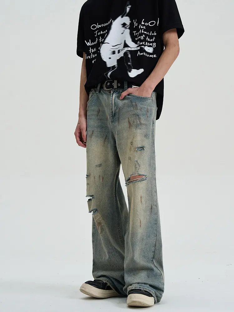 Japanese Brand × Jean Distressed Baggy Denim Jeans Size US 32 / EU 48 - 3 Thumbnail