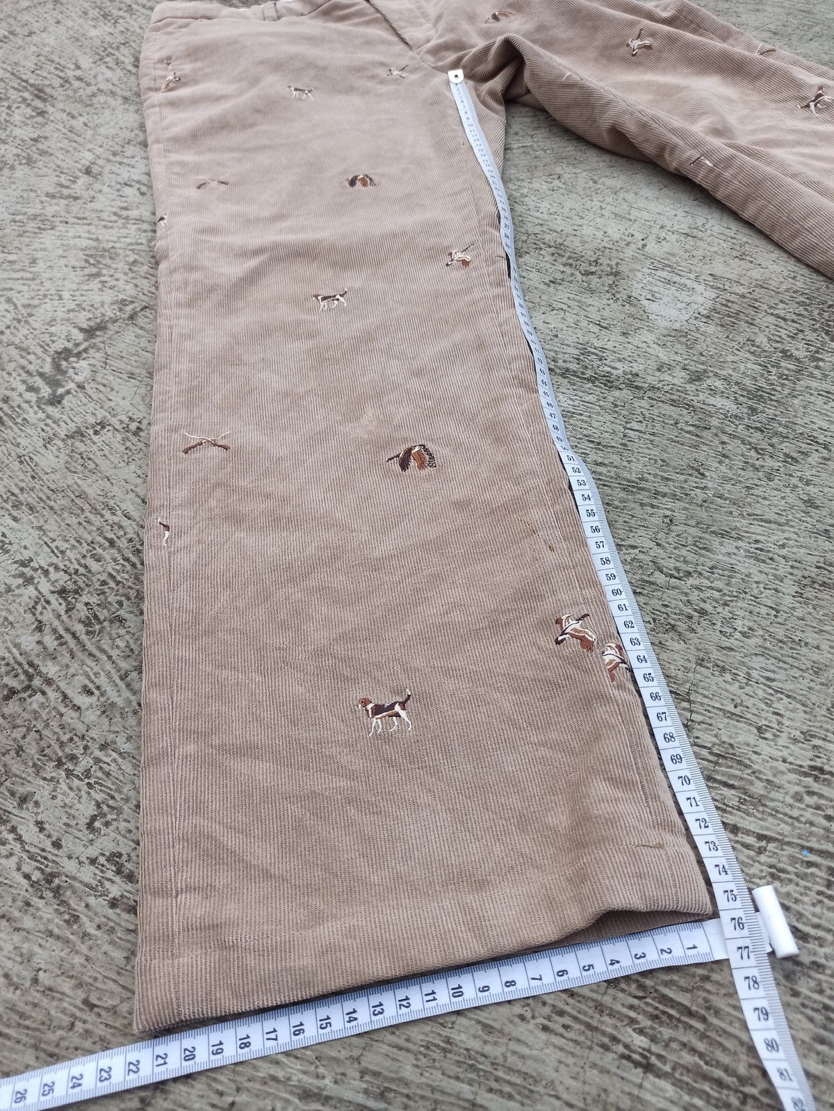 Japanese Brand Olzen corduroy with animal tile Size 24" / US 00 / IT 34 - 10 Thumbnail