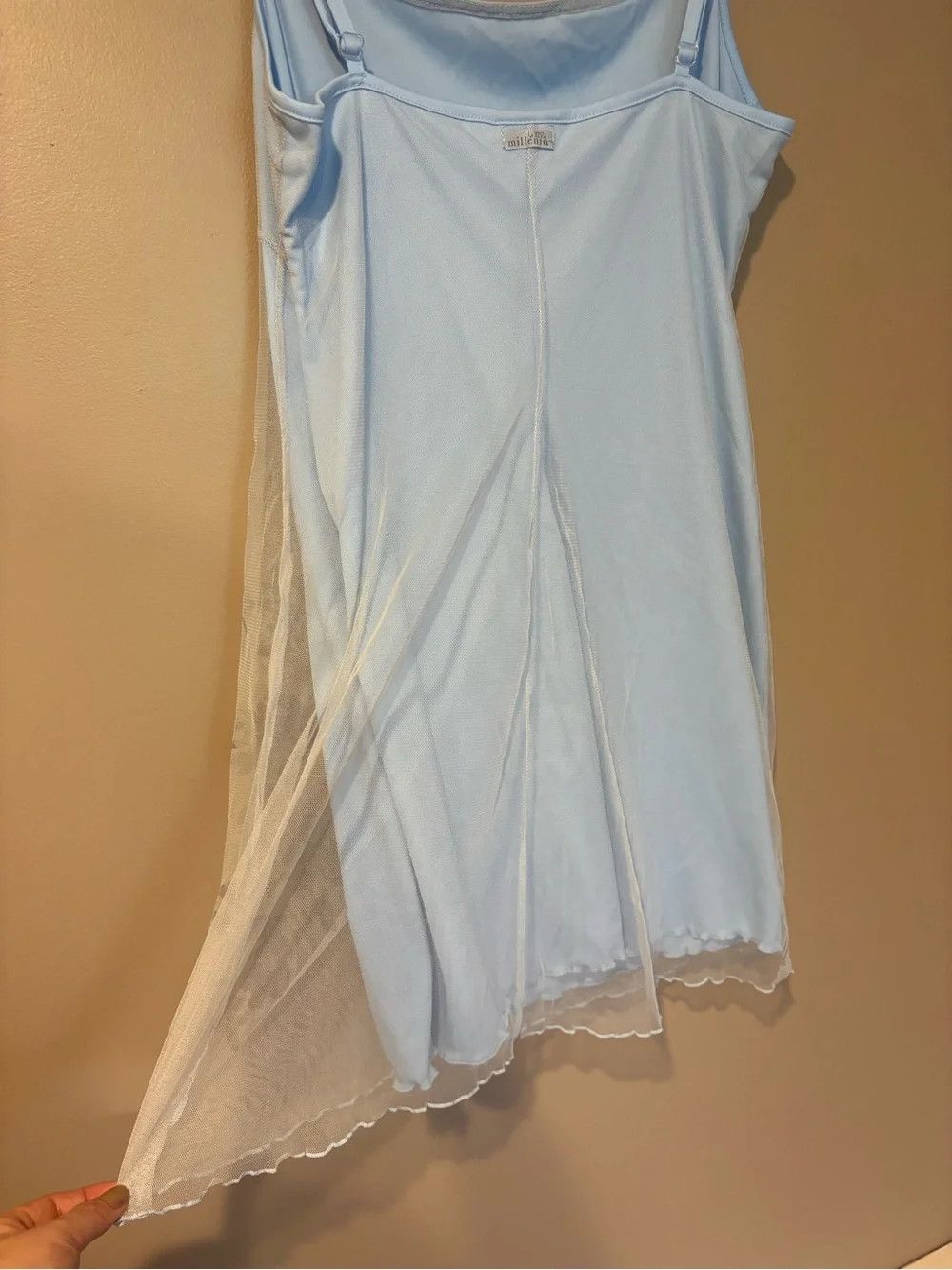 Vintage vintage y2k 90s fairycore butterfly sheer lined slip gown Size L / US 10 / IT 46 - 6 Thumbnail