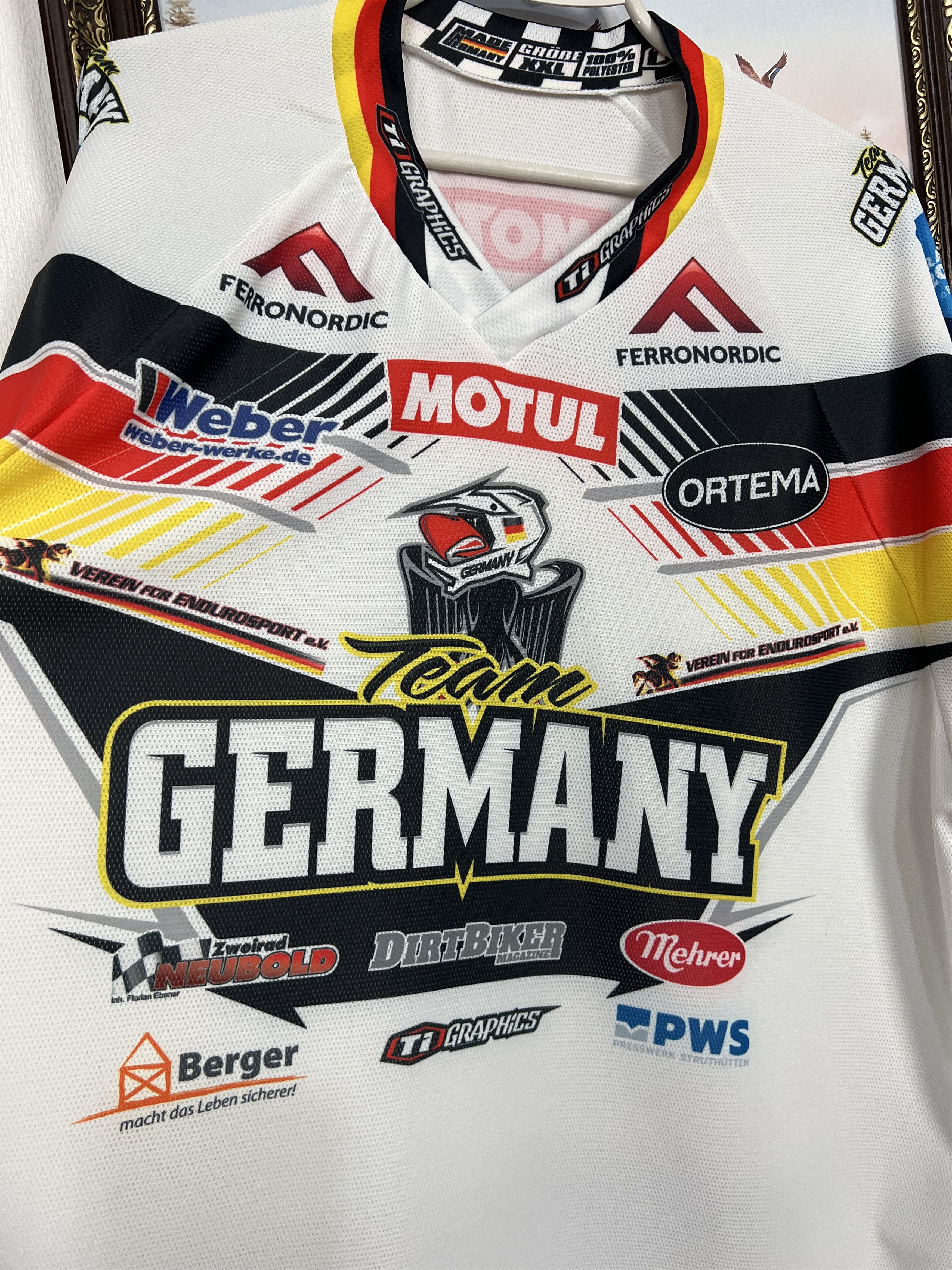 Vintage Germany Motocross Racing NASCAR Jersey Long Sleeve Shirt Size US XXL / EU 58 / 5 - 3 Thumbnail
