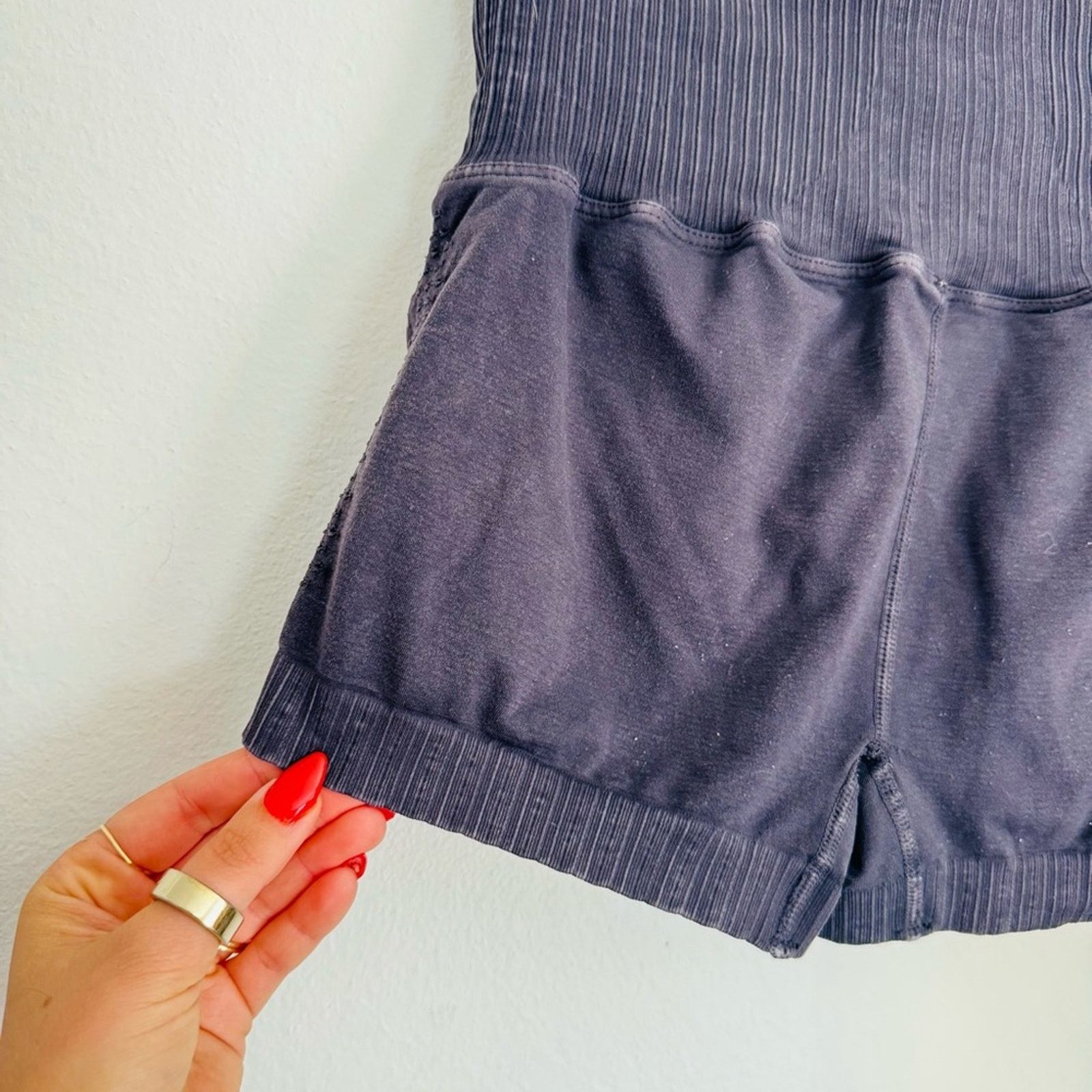 Free People FREE PEOPLE Washed Black Good Karma High Rise $50 Mini Short Size 28" / US 6 / IT 42 - 15 Thumbnail