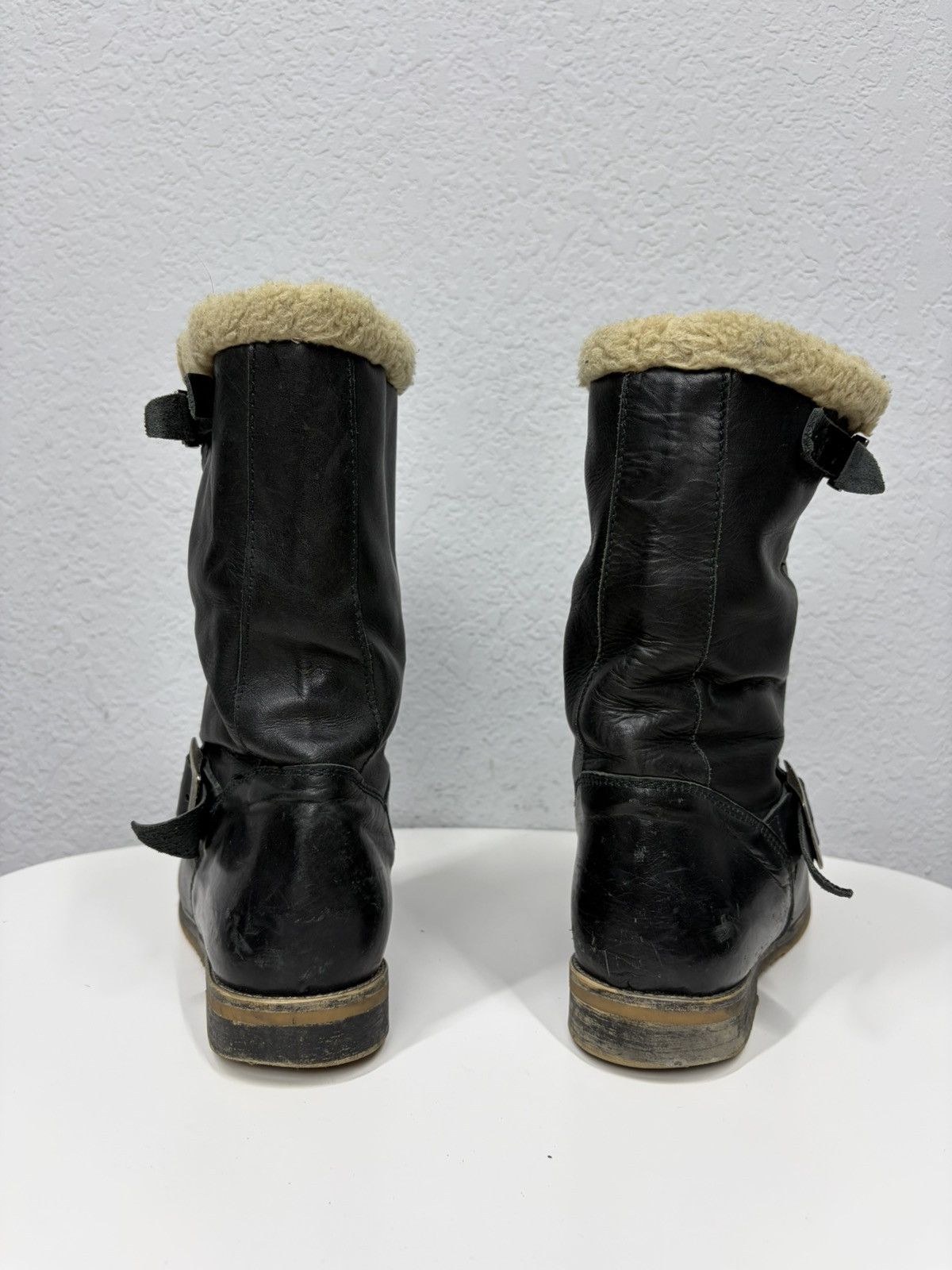 If Six Was Nine Artisan Black Harness High Guidi Vibe Leather Biker Boots Size US 8 / EU 41 - 9 Thumbnail