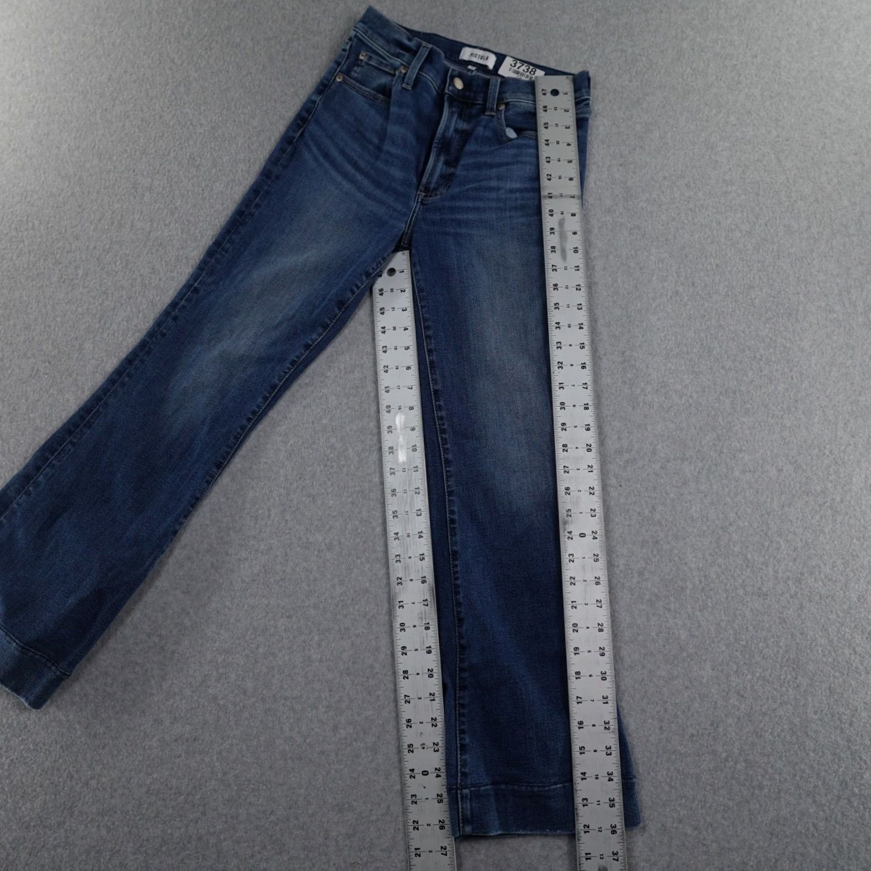 Pistola PISTOLA Jeans Womens 26 Flared Medium Wash Blue Denim 5-Pocket Zipper Fly Size 26 (26X26) Cotton Denim Womens Jeans Size 26" / US 2 / IT 38 - 3 Thumbnail