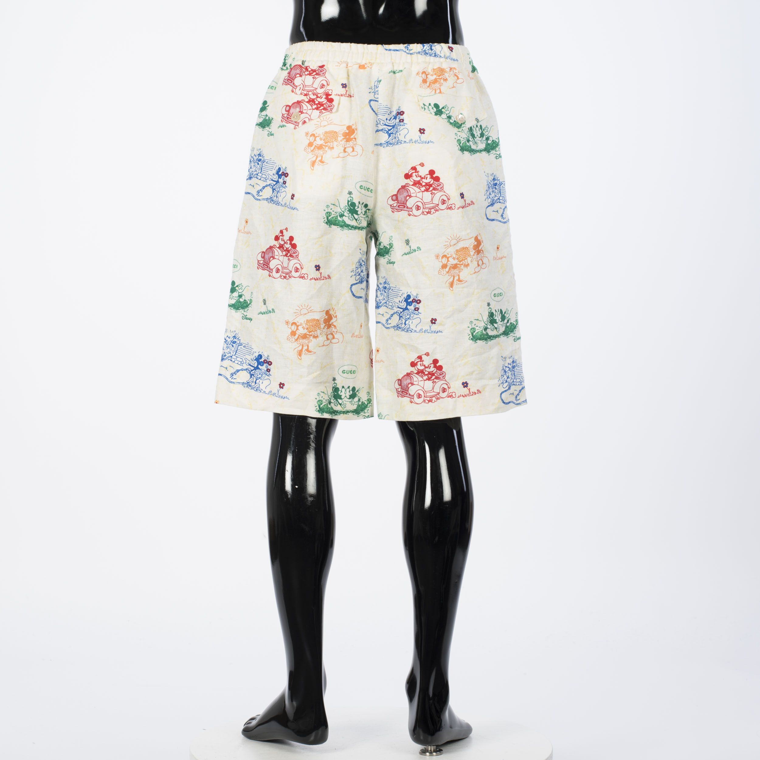 Gucci x Disney Ivory Linen Shorts Size US 32 / EU 48 - 5 Thumbnail