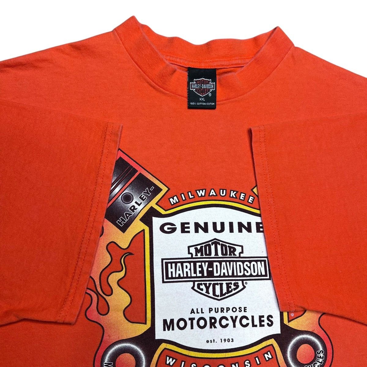 Harley Davidson × Vintage 2000s Harley Davidson Motorcycles Grand Junction Graphic Tee Size US XXL / EU 58 / 5 - 3 Thumbnail