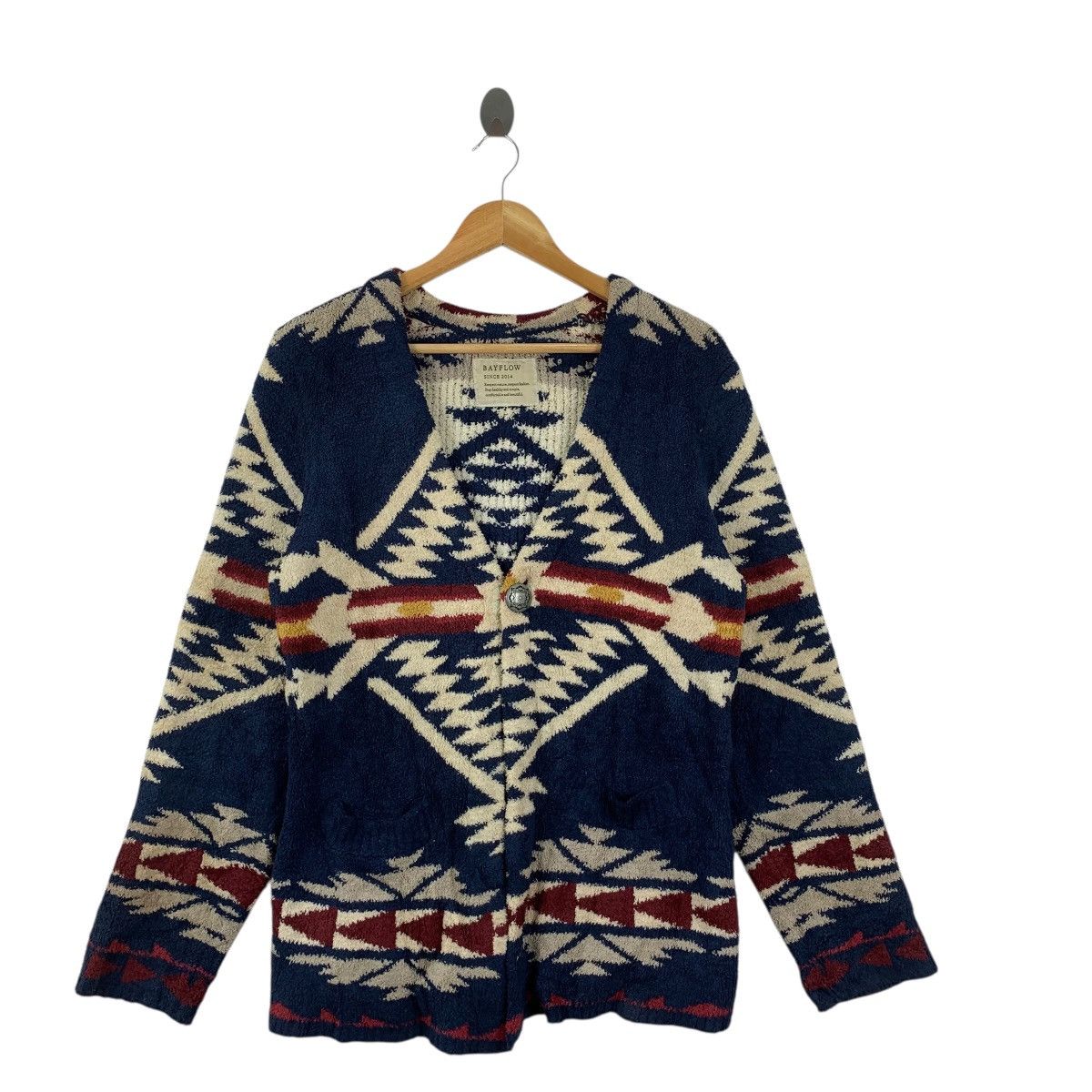 Other BAYFLOW AZTEC NAVAJO Native Aboriginal Fleece Jacket Size M / US 6-8 / IT 42-44 - 4 Thumbnail