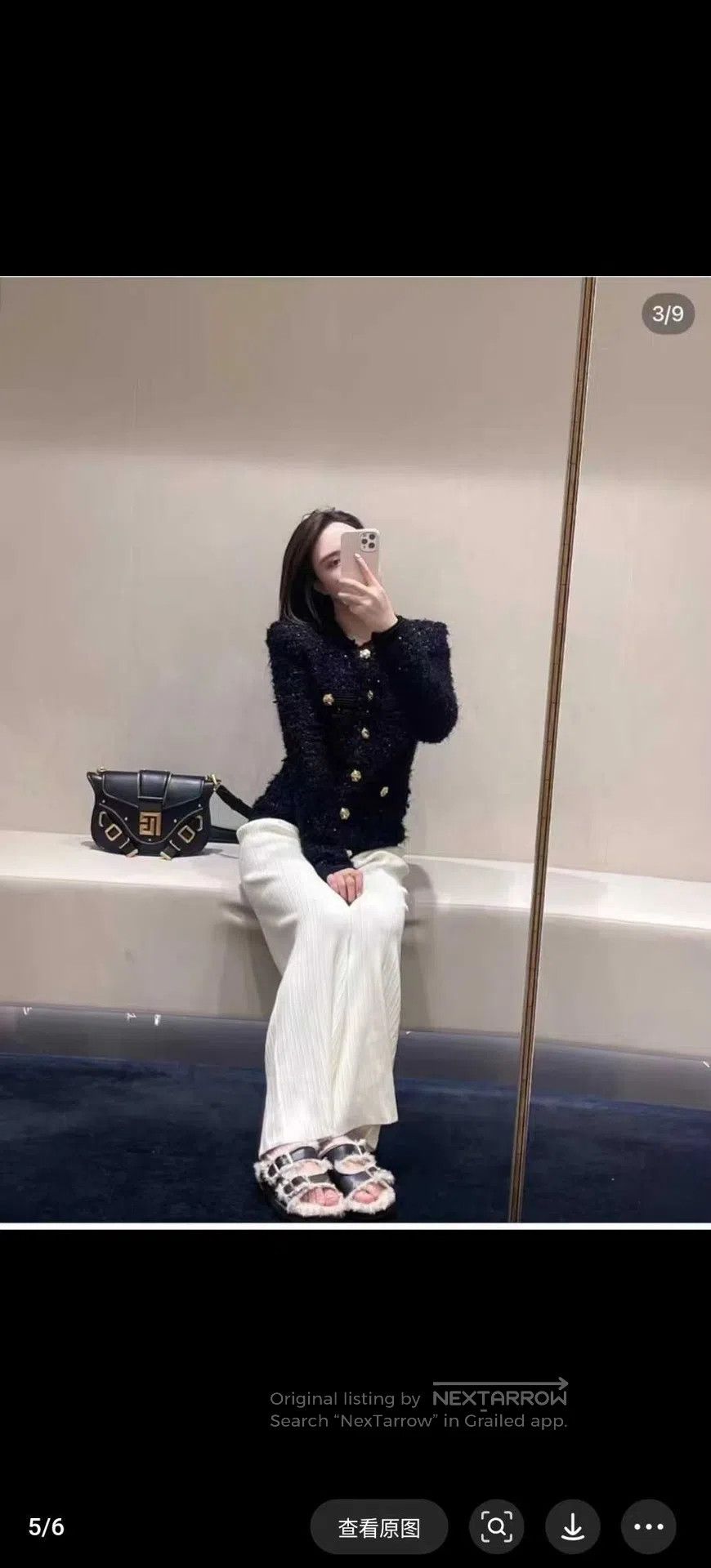 Balmain BALMAIN SS23 Black Chanel-Style Gold Button Tweed Jacket| Size S / US 4 / IT 40 - 8 Thumbnail