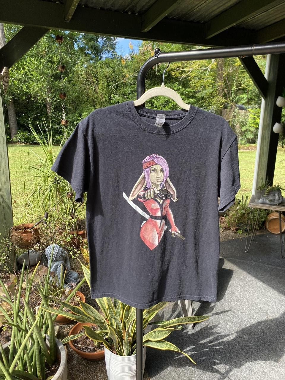 Hurley Black Heavyweight Multicolor Woman w Katanas Graphic Medium Size US M / EU 48-50 / 2 - 2 Thumbnail
