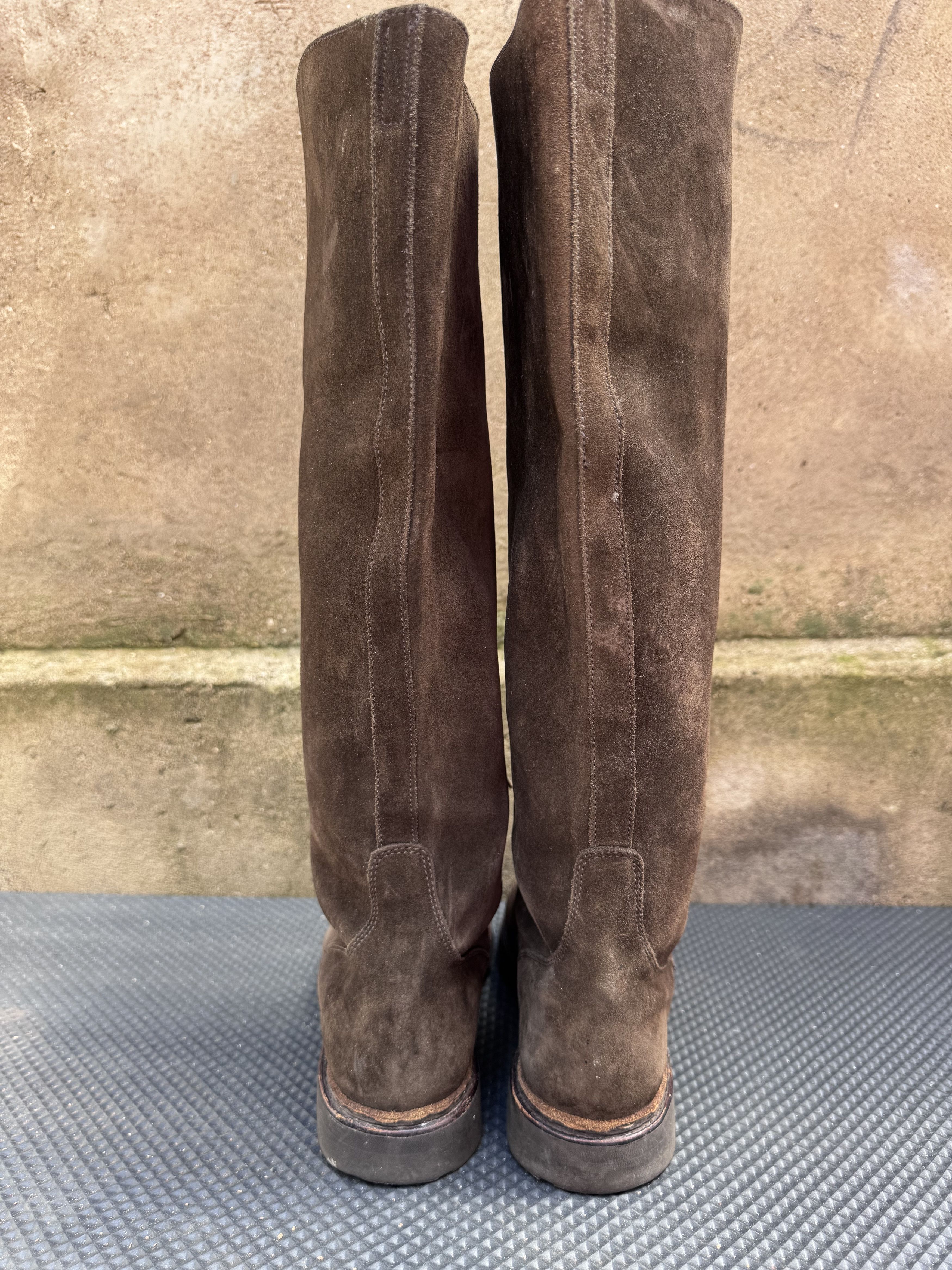 Heschung RARE Heschung Suede Tall Knee High Riding Equestrian Buckle Size US 8.5 / IT 38.5 - 6 Thumbnail