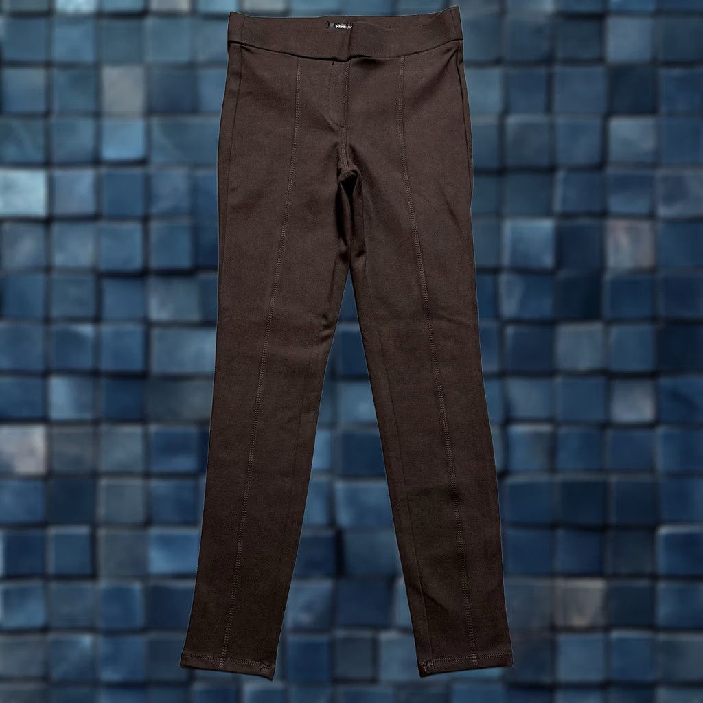 Vintage Style & Co Pants Womens Small Brown Pull On Stretch Skinny Comfort Rayon Career Size 28" / US 6 / IT 42 - 1 Thumbnail