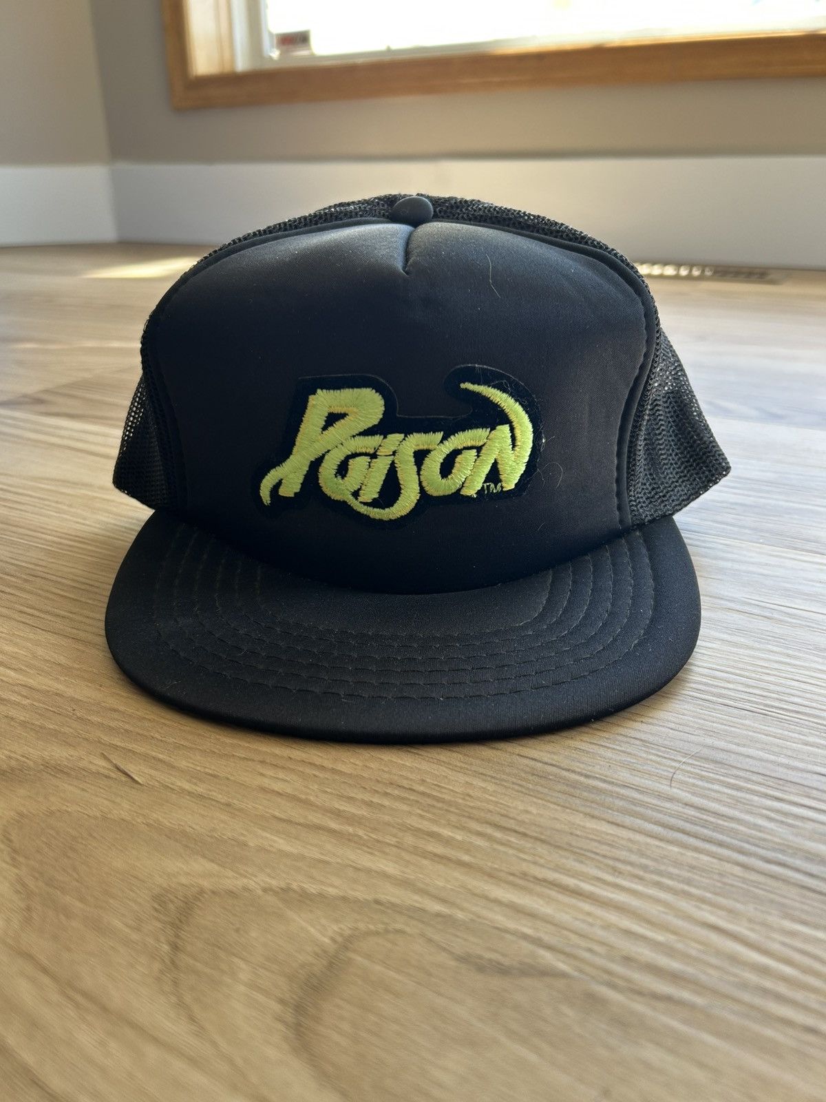 Band Tees Vintage Poison Metal Band Trucker Hat Black Size ONE SIZE - 1 Thumbnail