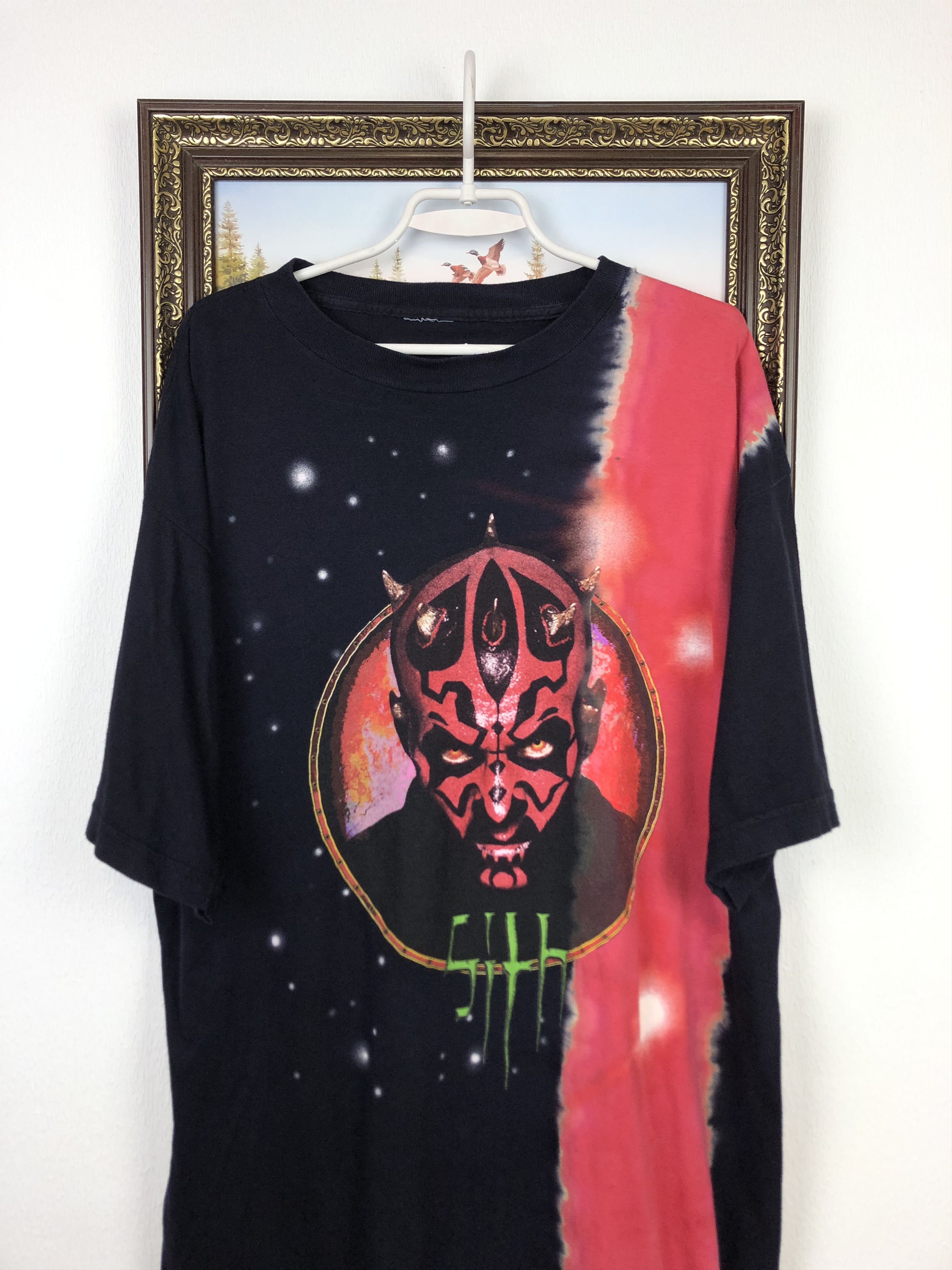 Vintage Vintage 90's Star Wars Darth Maul Tie Dye Graphic Shirt Tee Size US XL / EU 56 / 4 - 2 Thumbnail