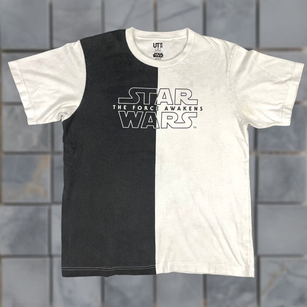 Uniqlo Uniqlo Star Wars T-Shirt Adult Medium Black White Graphic Force Awakens Tshirt Mens Regular Crew Neck Short Sleeve Multicolor Disney 90s? Size US M / EU 48-50 / 2 - 1 Thumbnail