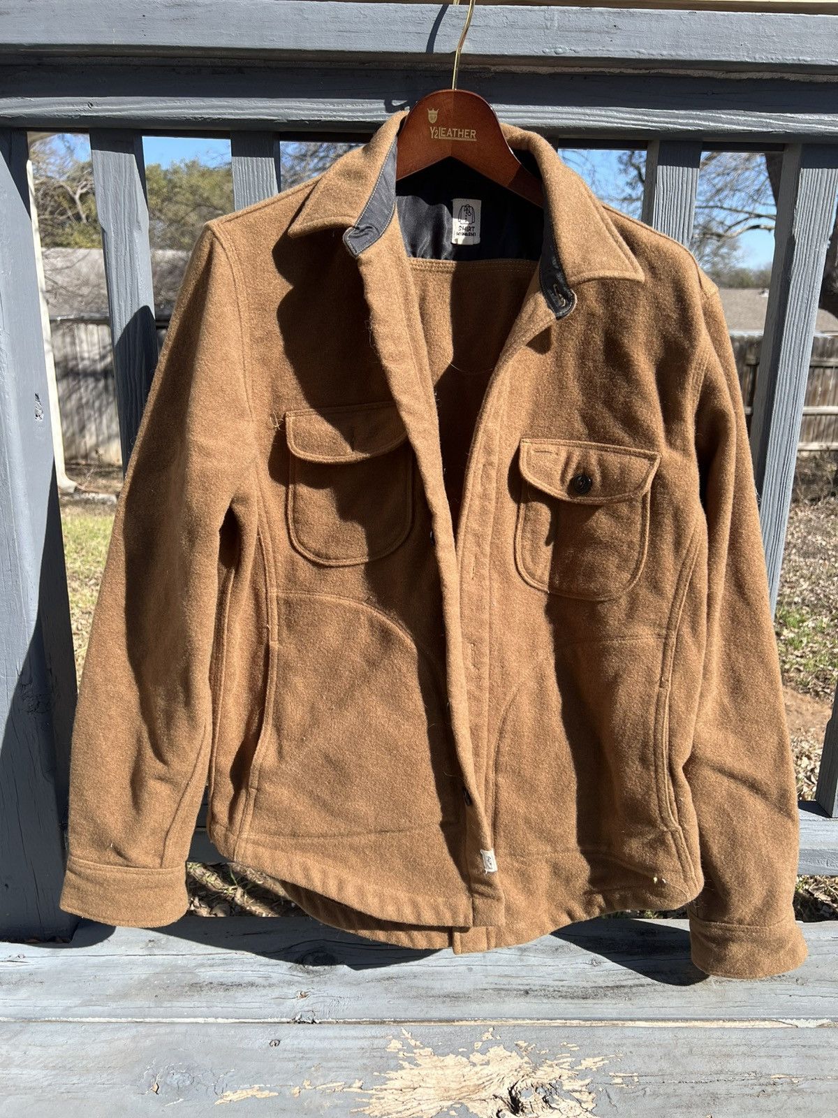Hiroshi Kato Hiroshi Kato Melton Wool Overshirt Jacket Camel Shirt Size US M / EU 48-50 / 2 - 1 Thumbnail