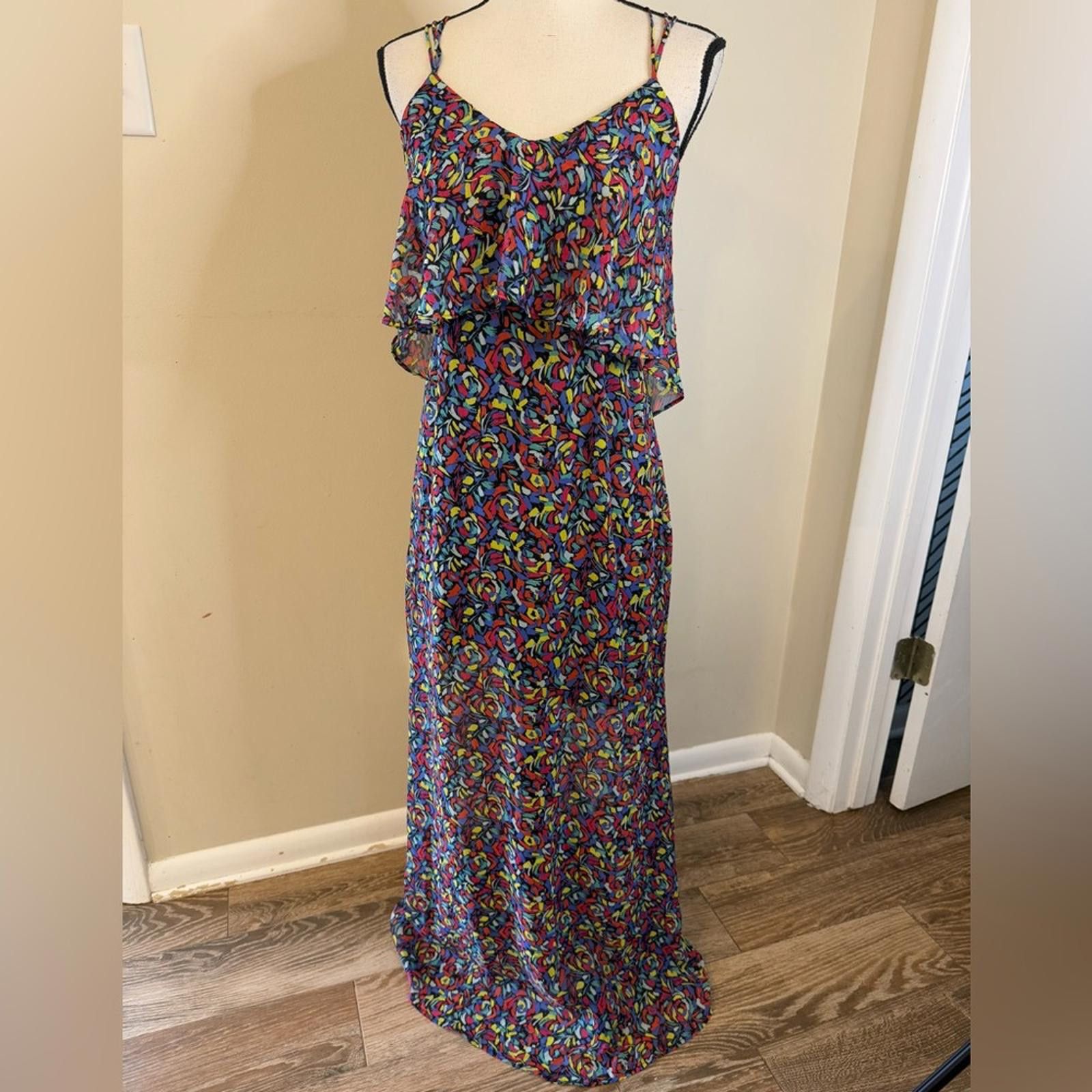 BCBGeneration BCBGeneration colorful maxi dress strappy open back SZ SM Size S / US 4 / IT 40 - 2 Thumbnail