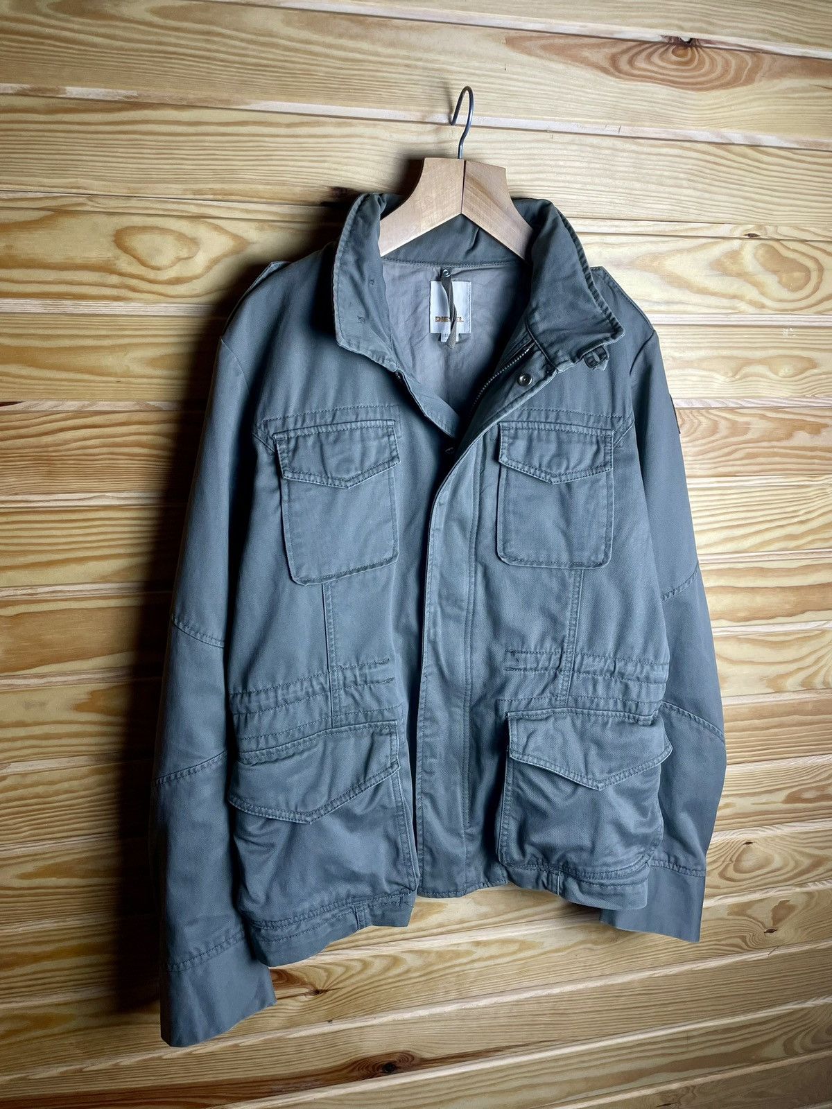 Diesel × Vintage Vintage Diesel Cargo Jacket Haki Size L Size US L / EU 52-54 / 3 - 1 Thumbnail