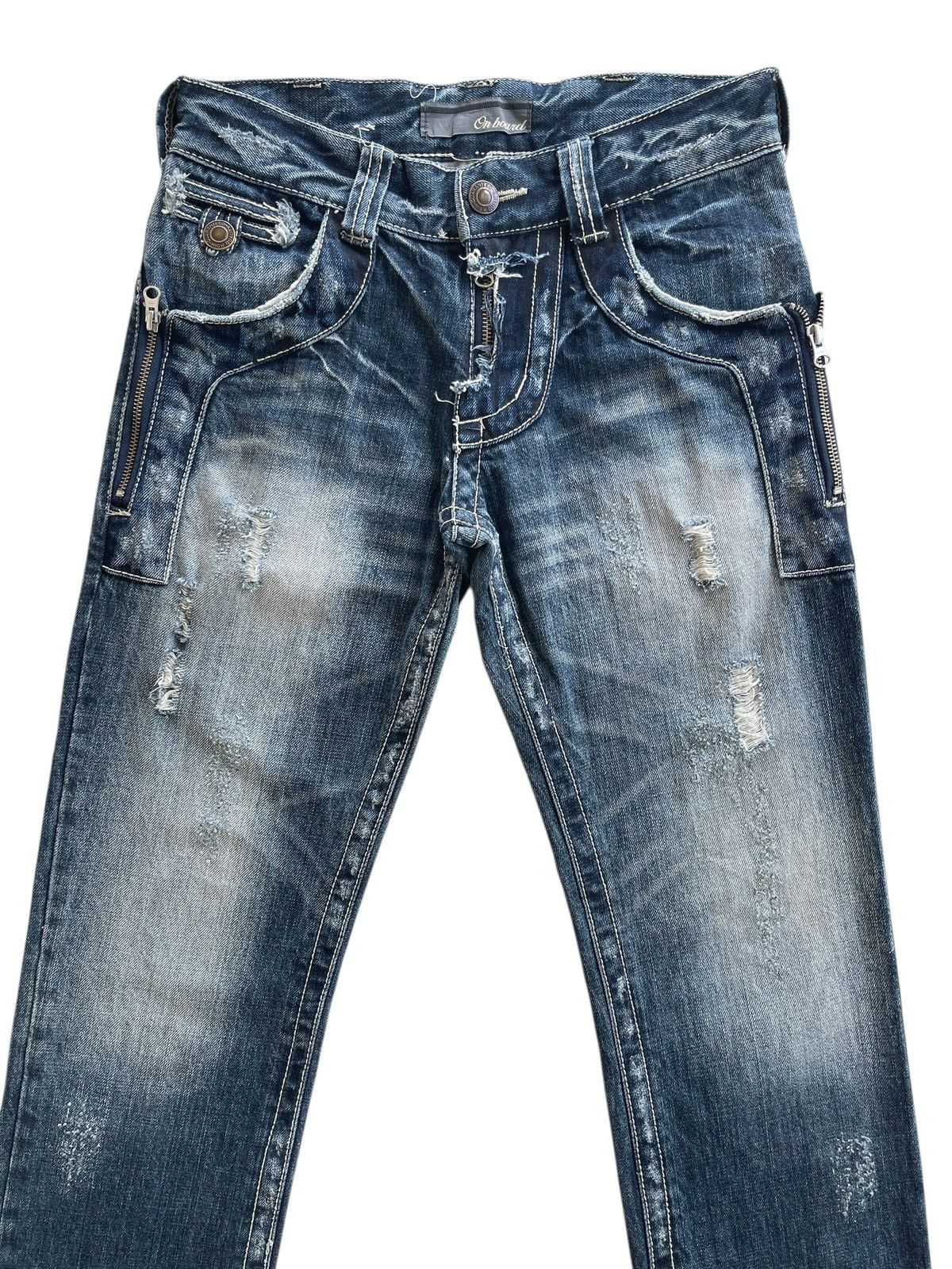 Japanese Brand On Board Distressed LGB Style Denim Size US 28 / EU 44 - 2 Thumbnail
