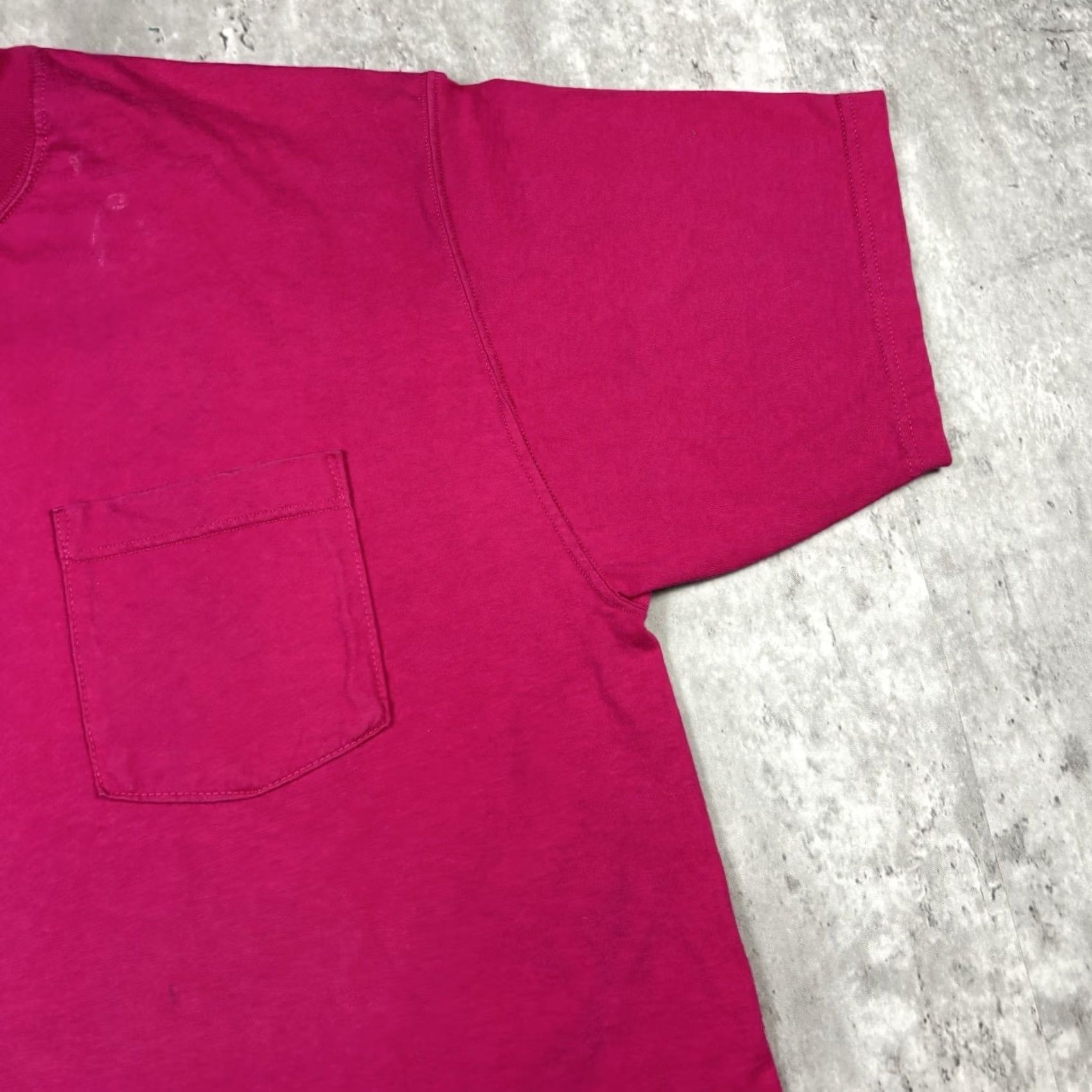Russell Athletic VINTAGE Russell Athletic Pink Blank Pocket T Shirt Mens XL 80s Crew Neck Short Sleeve Cotton Size US XL / EU 56 / 4 - 7 Thumbnail