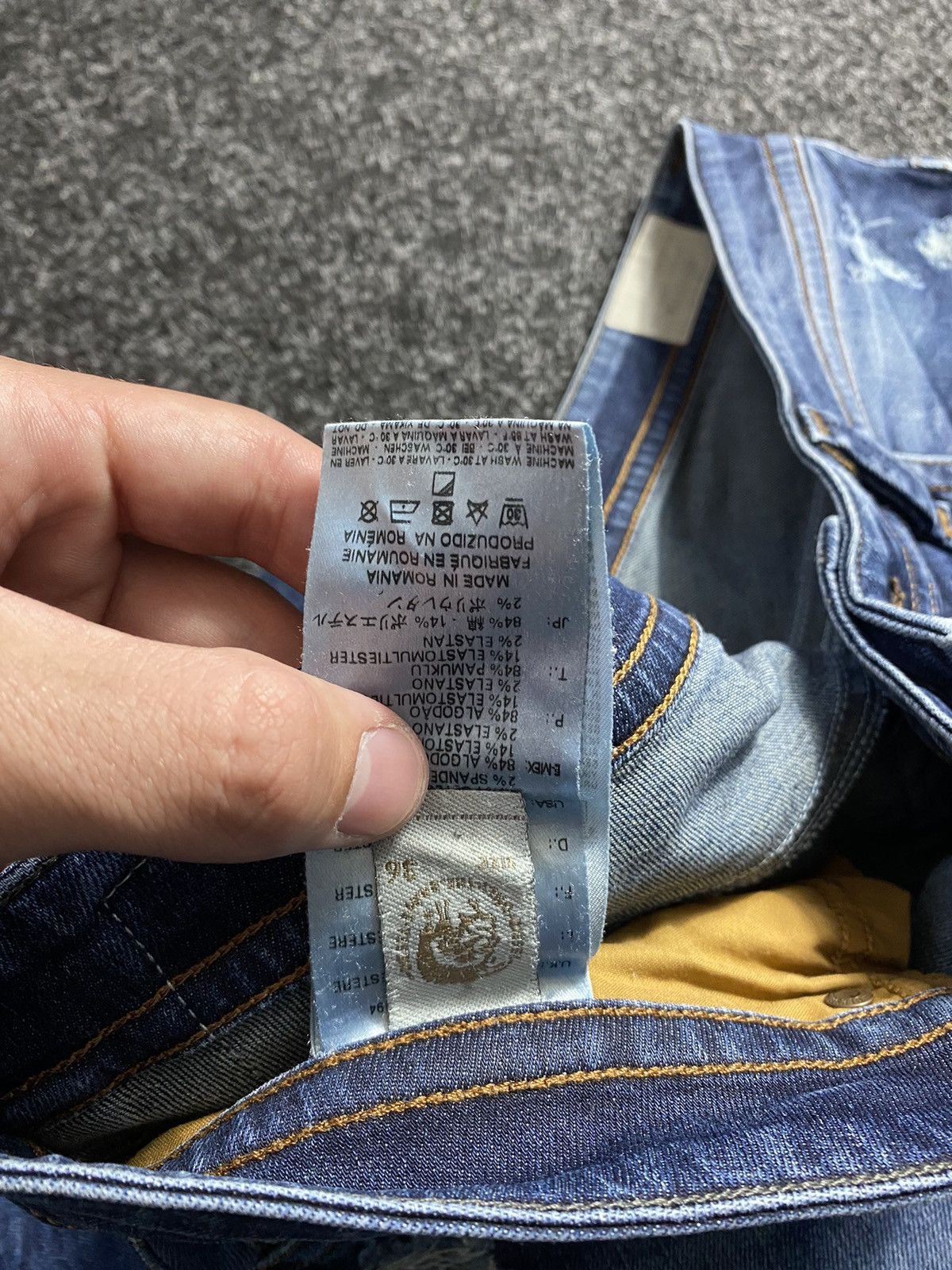 Diesel × Japanese Brand Opium Diesel Distressed Blue Punk Gothic Jeans Mens Owens Size US 36 / EU 52 - 8 Thumbnail