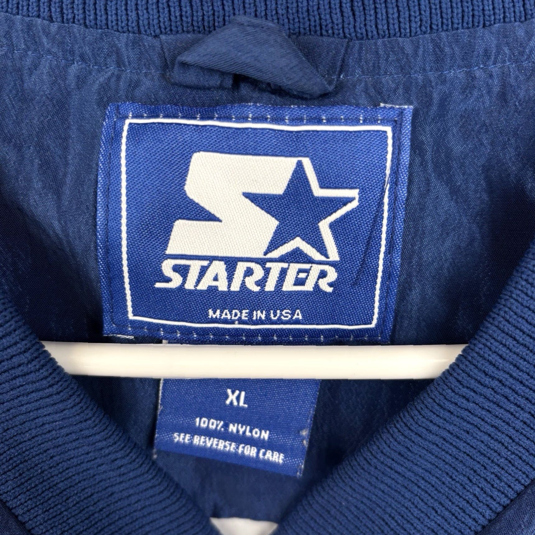Starter VINTAGE Starter Windbreaker Mens XL Navy Blue Pullover Jacket 90s Made USA Sports Activewear Size US XL / EU 56 / 4 - 4 Thumbnail