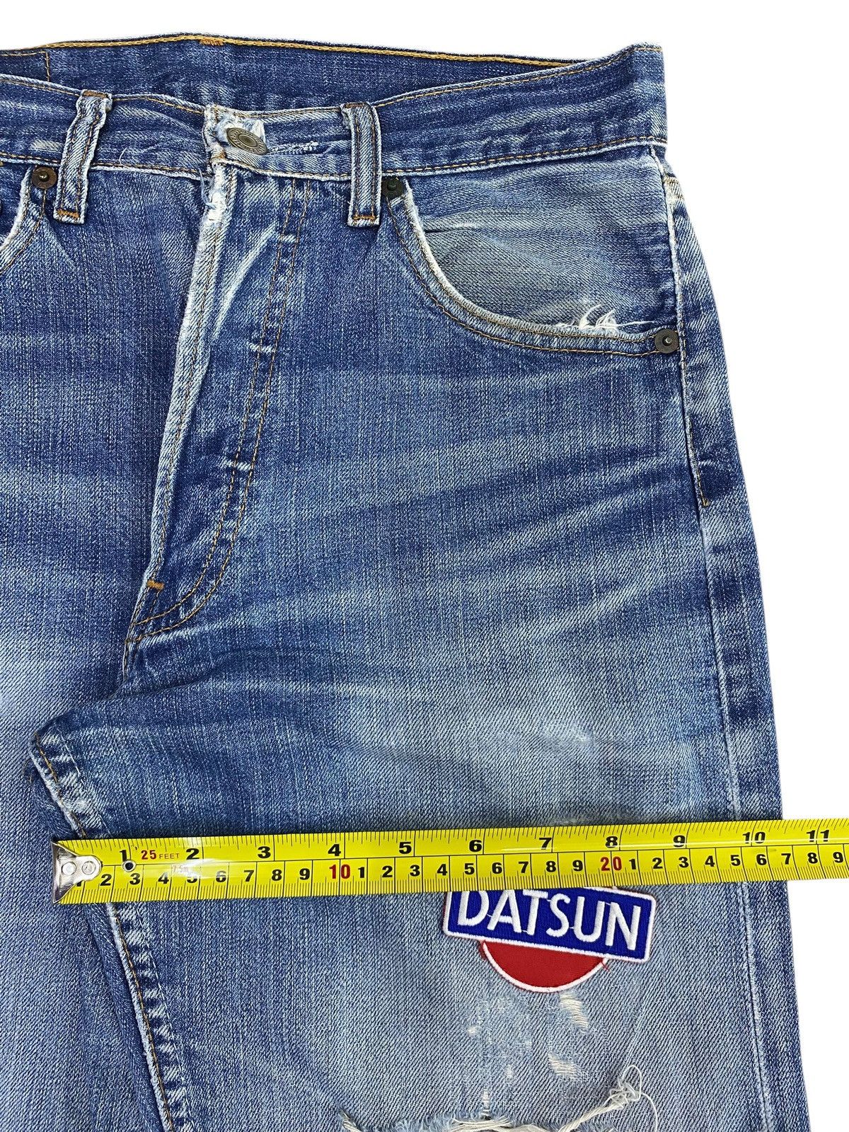 Levi's Levi’s Faded Blue Wash Straight Leg Style Jeans Size US 28 / EU 44 - 7 Thumbnail
