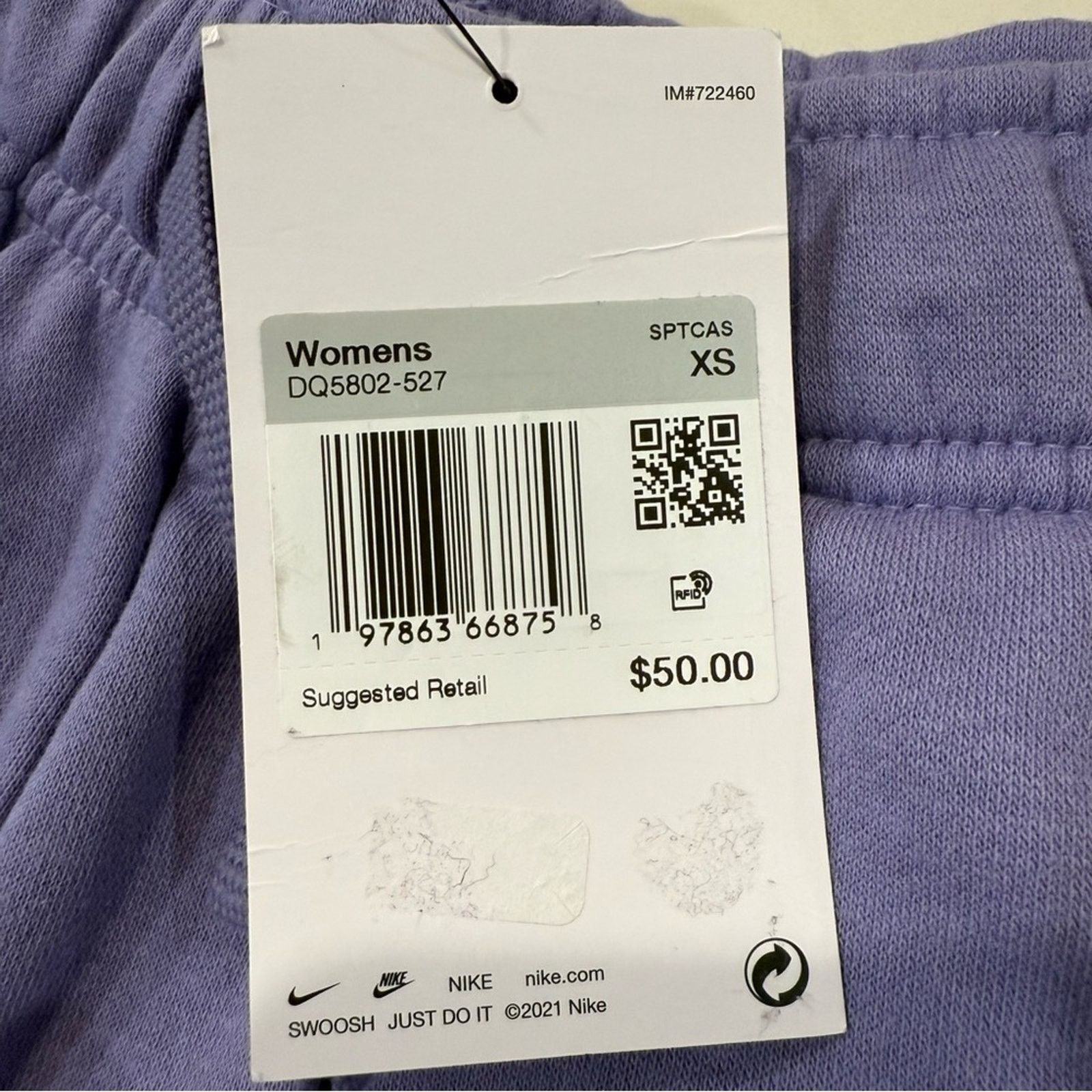 Nike Nike NWT Club Fleece Mid Rise Sweat Shorts Womens XS Purple Size 26" / US 2 / IT 38 - 5 Thumbnail