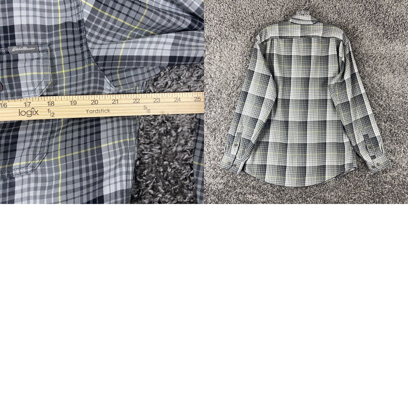 Eddie Bauer Eddie Bauer Shirt Men M Gray Plaid Long Sleeve Button-Up Size US M / EU 48-50 / 2 - 8 Thumbnail