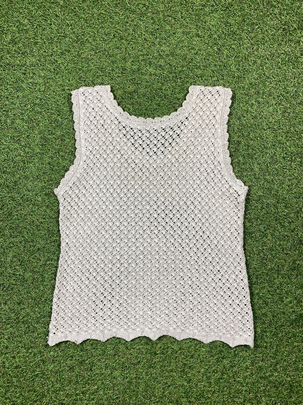 Vintage Vintage Mesh tank top knit Japanese style Size M / US 6-8 / IT 42-44 - 2 Thumbnail