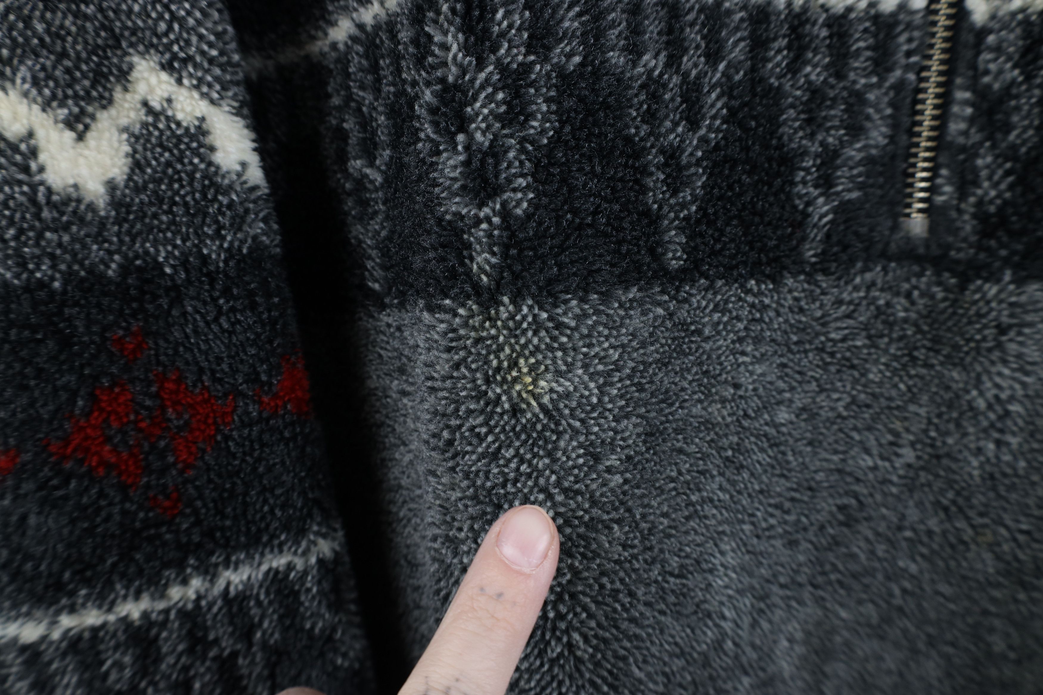 Vintage Vintage 90s Streetwear Fleece Fair Isle Half Zip Sweater Size L / US 10 / IT 46 - 4 Thumbnail