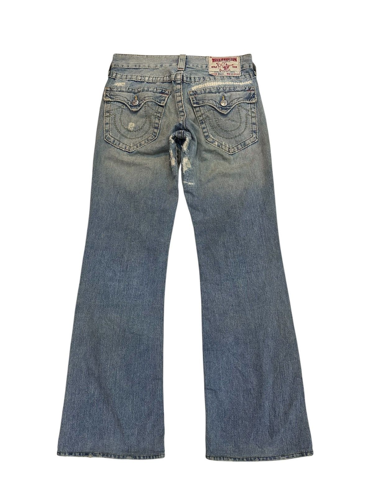 True Religion Distressed True Religion Chief Keef Flare Jeans Y2K Goa Lgb Size US 33 - 2 Thumbnail