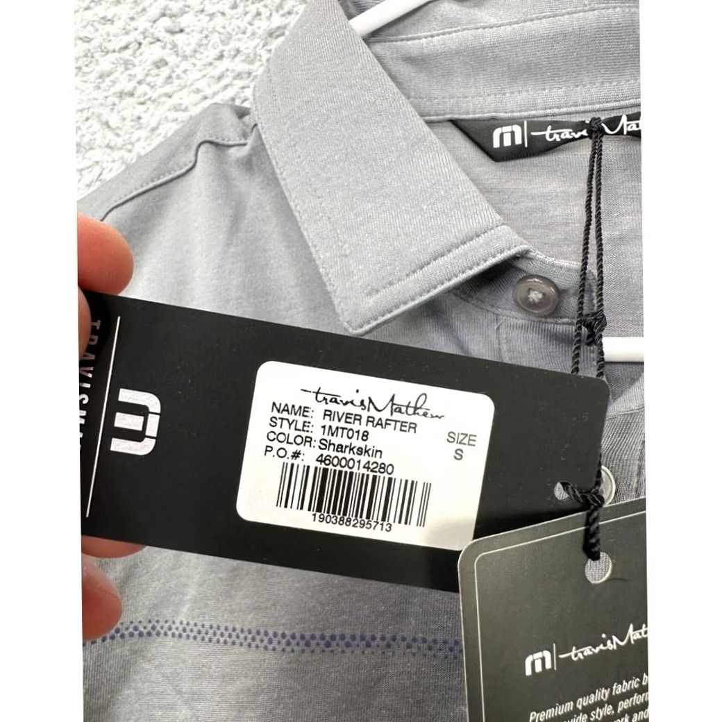 TravisMathew Travis Mathew Polo Shirt Mens Small River Rafter Grey Michelob Ultra Golf NEW Size US S / EU 44-46 / 1 - 6 Thumbnail